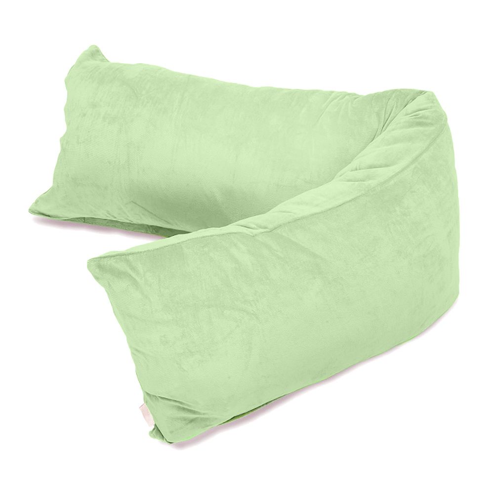 WINTERENGEL Premium Seitenschläferkissen- bezug uni Mikrofaser Flanell ca. 40x140cm