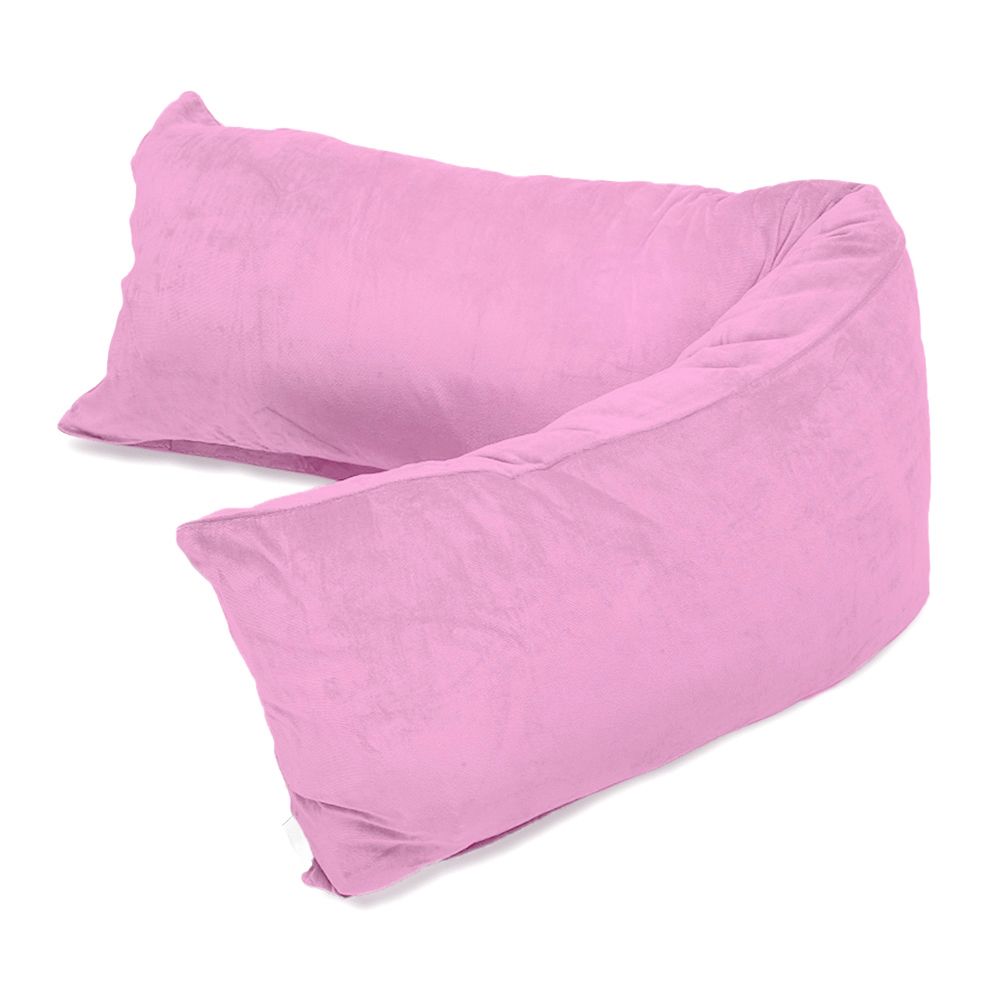 WINTERENGEL Premium Seitenschläferkissen- bezug uni Mikrofaser Flanell ca. 40x140cm