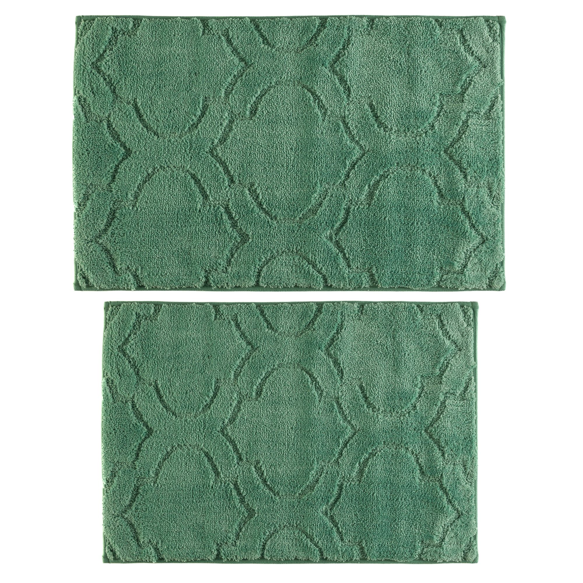 CASA FONDO 2 Fußmatten uni Struktur-Design Mikrofaser extra fein 45x65cm & 50x80cm