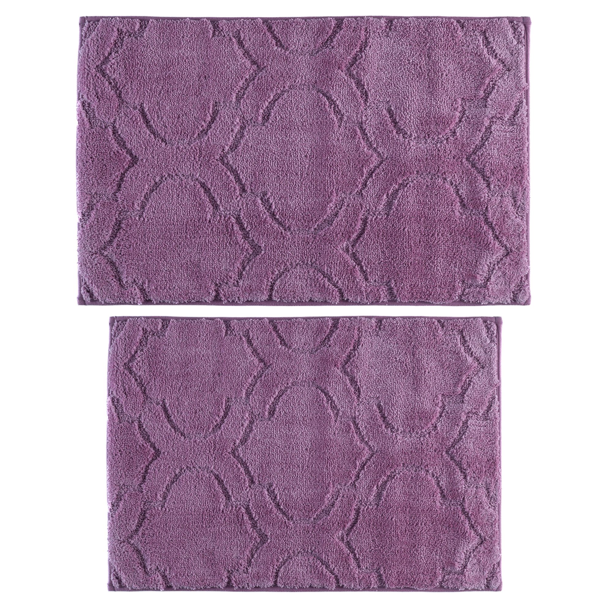 CASA FONDO 2 Fußmatten uni Struktur-Design Mikrofaser extra fein 45x65cm & 50x80cm