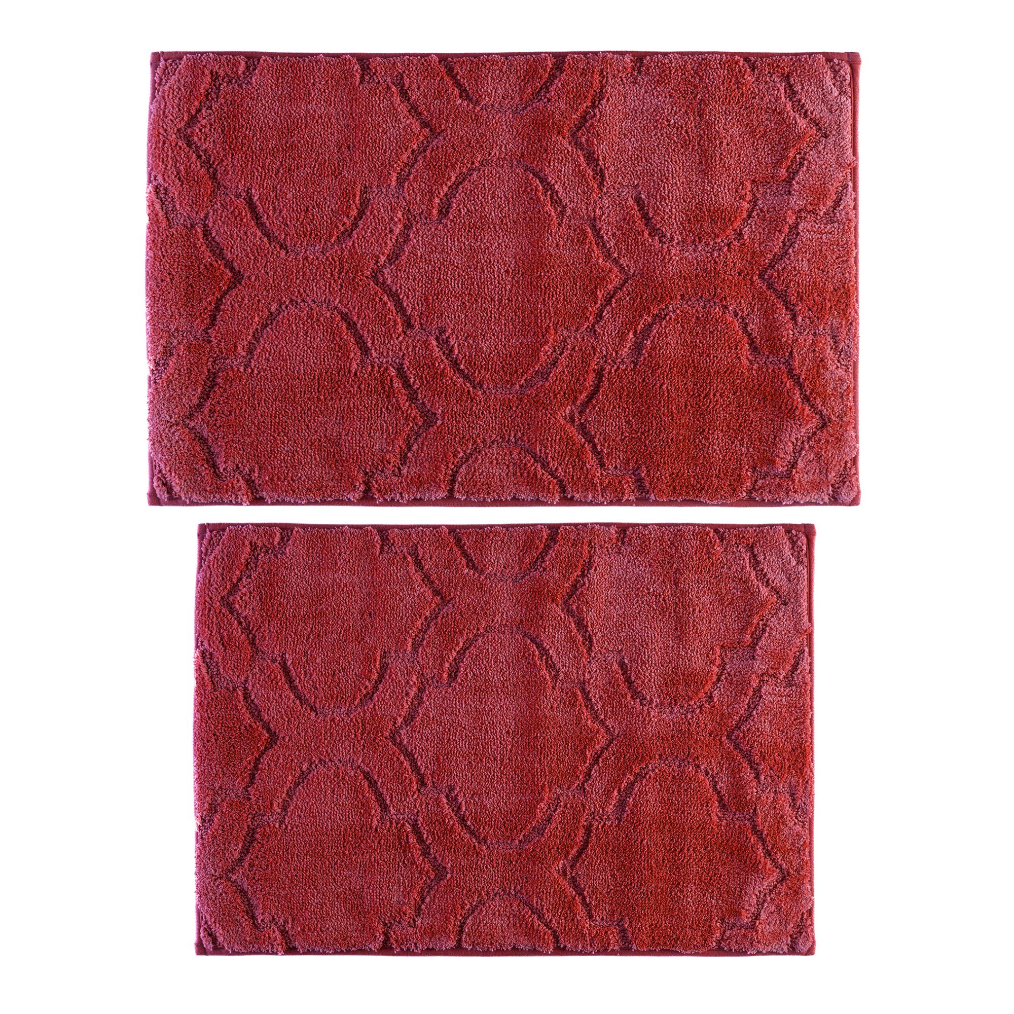 CASA FONDO 2 Fußmatten uni Struktur-Design Mikrofaser extra fein 45x65cm & 50x80cm