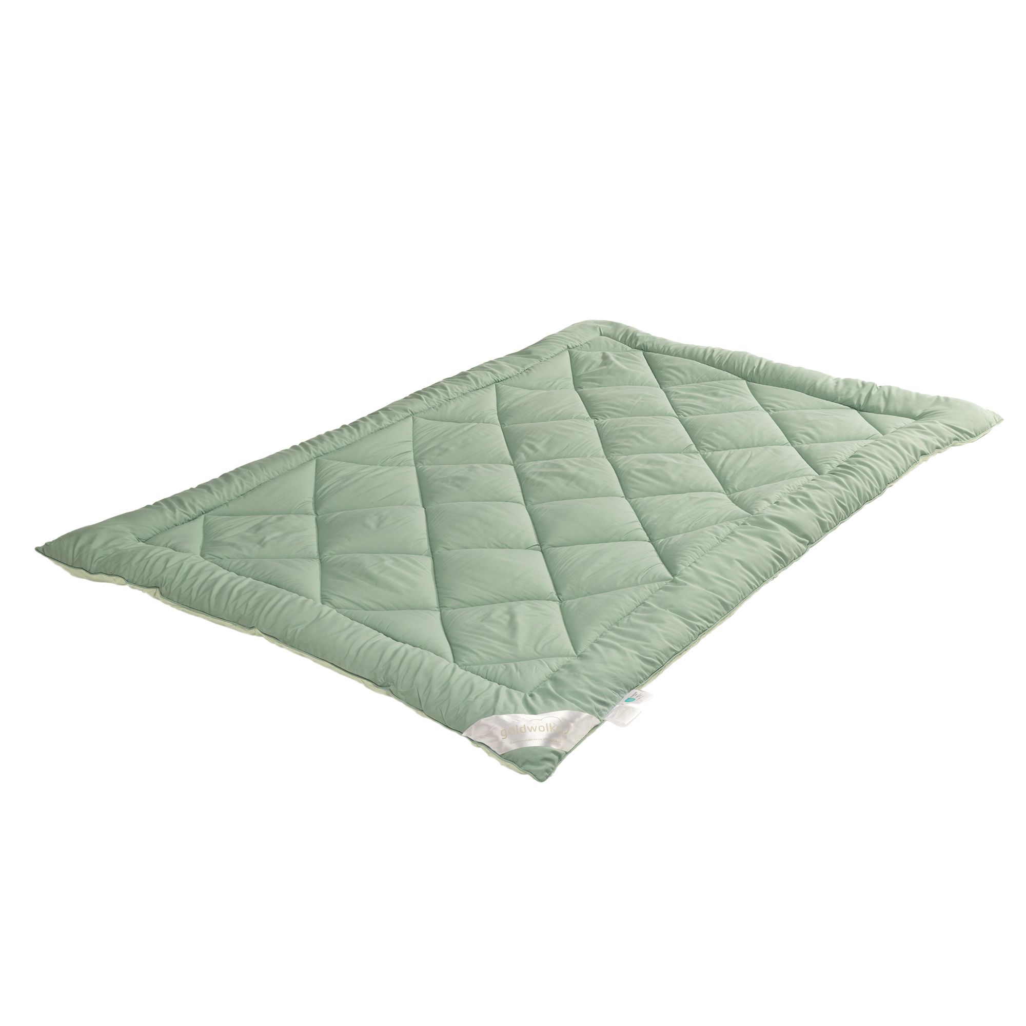 GOLDWOLKE Ganzjahresdecke 2-farbig Diamantsteppung f.Allergiker geeignet