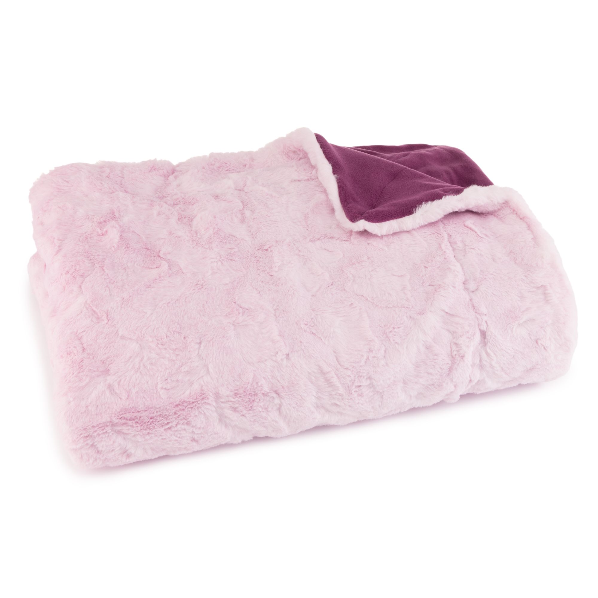 MONT CHALET Fellimitat-Plaid Lämmchen-Optik Mikrofaser-Rückseite waschbar, 150x200cm