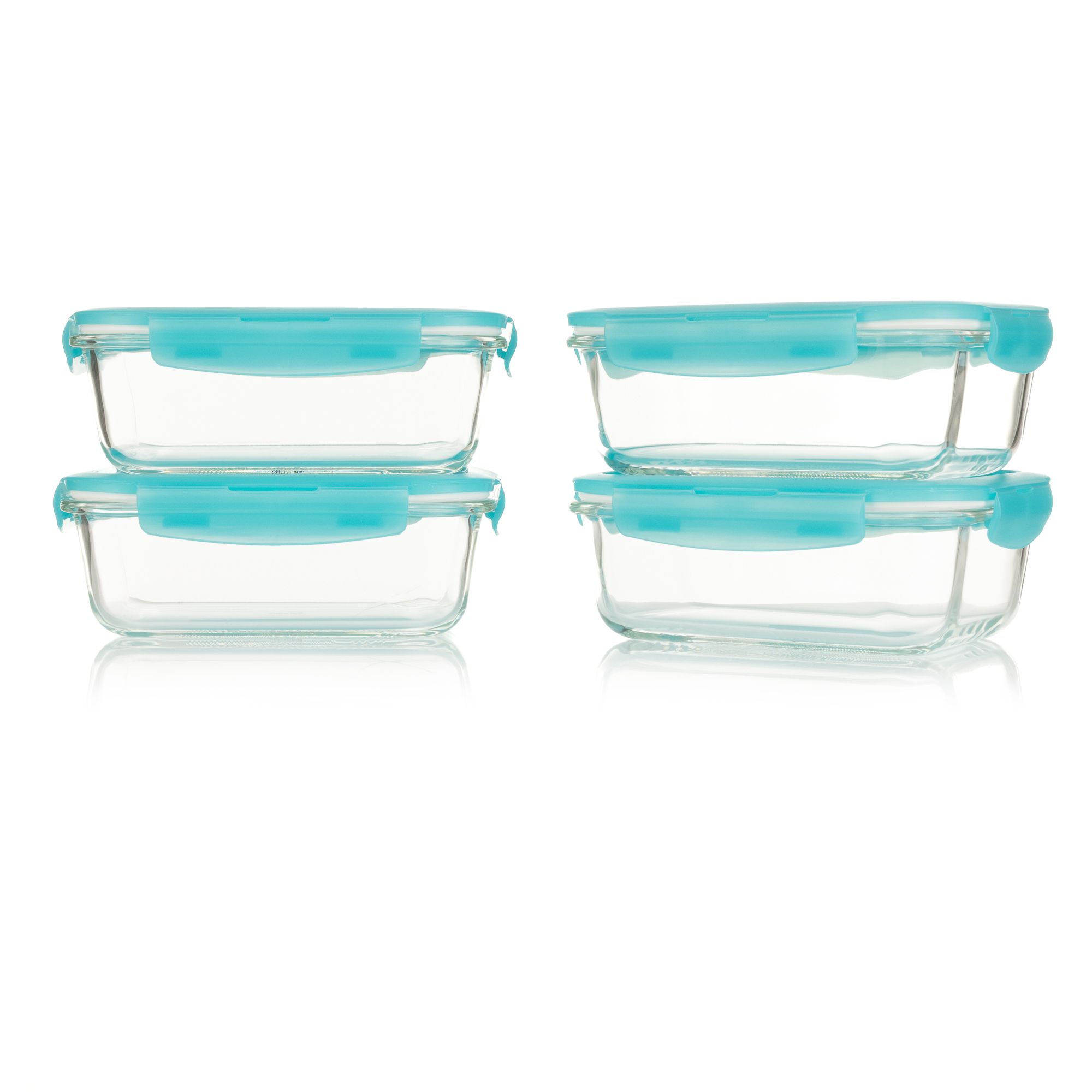 LocknLock 4 Frischhaltedosen aus Borosilikatglas je 630ml Volumen