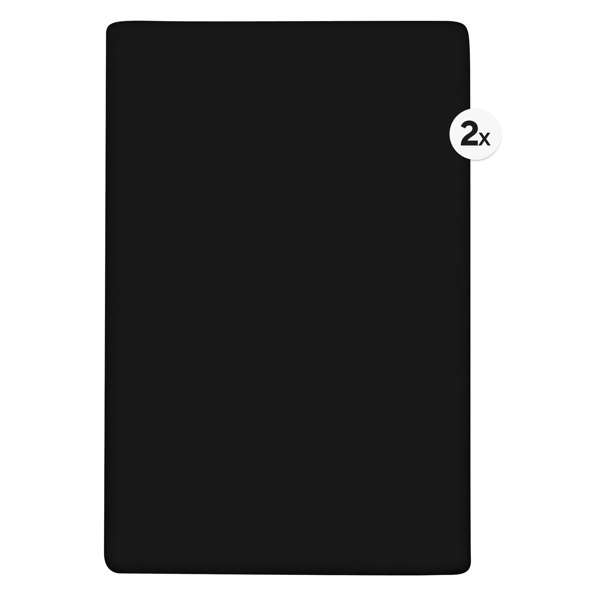 BADIZIO Classic 2 Spannbettlaken uni Mikrofaser Plüsch ca. 100x200cm