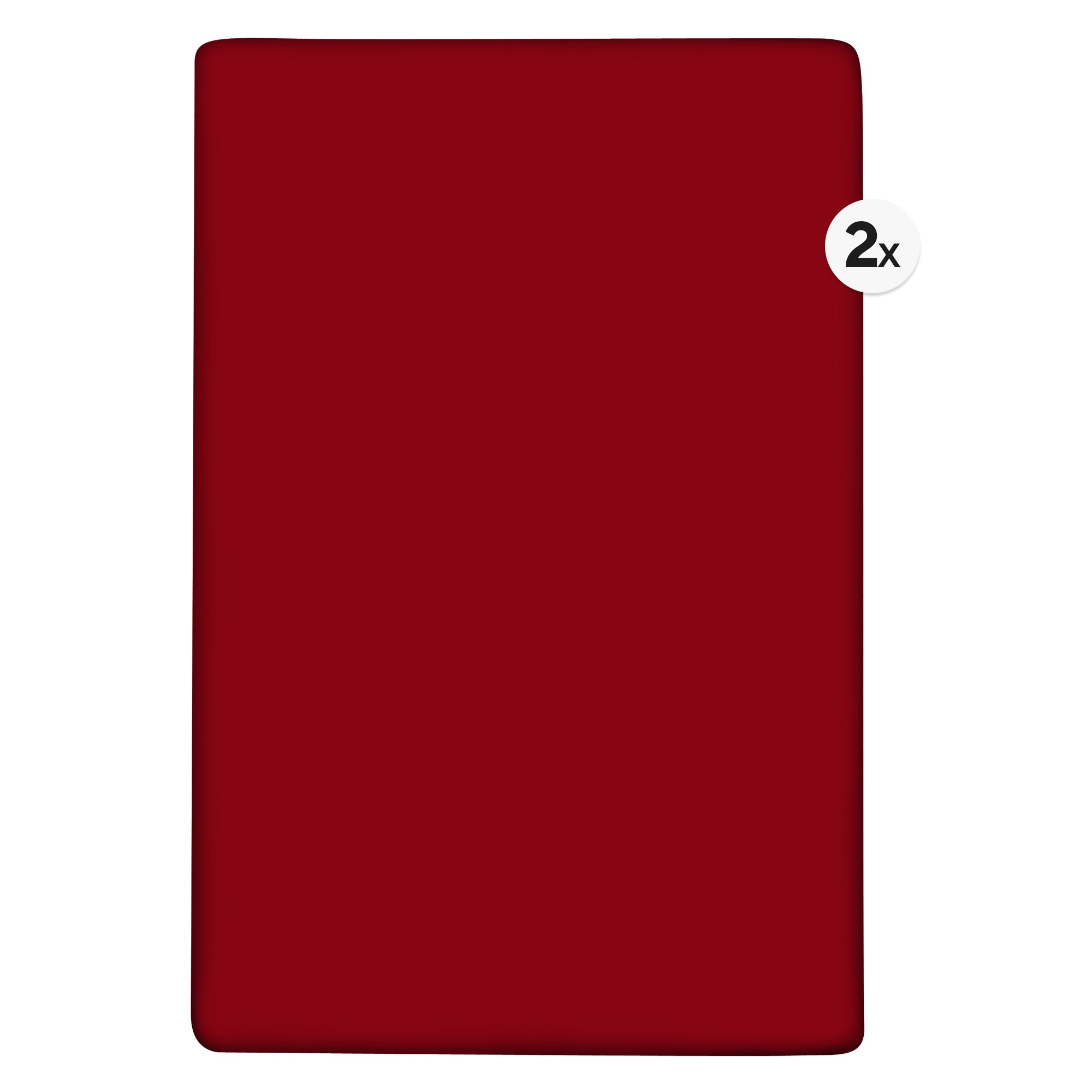 BADIZIO Classic 2 Spannbettlaken uni Mikrofaser Plüsch ca. 100x200cm