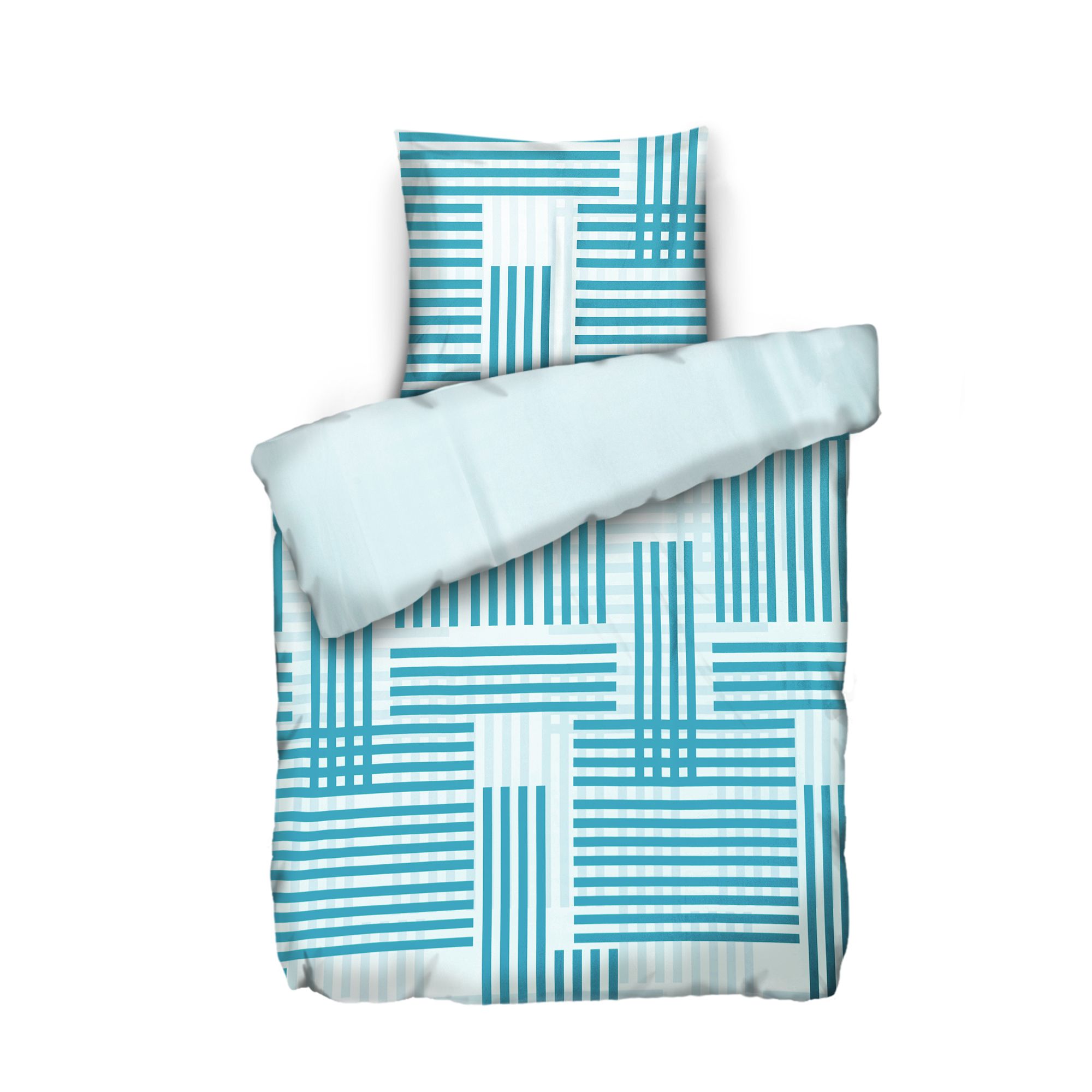 JERYMOOD Wendebettwäsche Stäbchengrafik Mikrofaser Jersey Setauswahl, 2tlg.