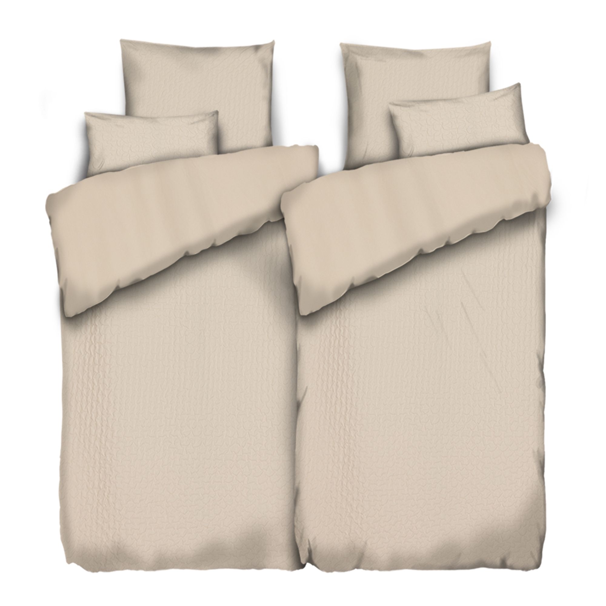 SOFT WAVE Wendebettwäsche Diagonalstruktur Mikrofaser Doppelbett, 6tlg.