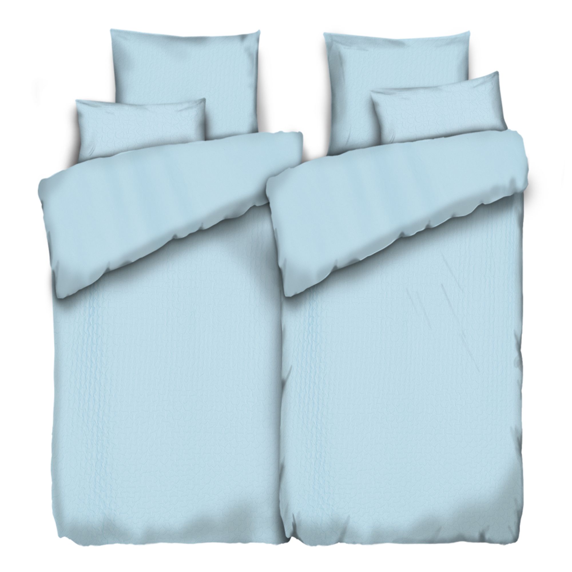 SOFT WAVE Wendebettwäsche Diagonalstruktur Mikrofaser Doppelbett, 6tlg.