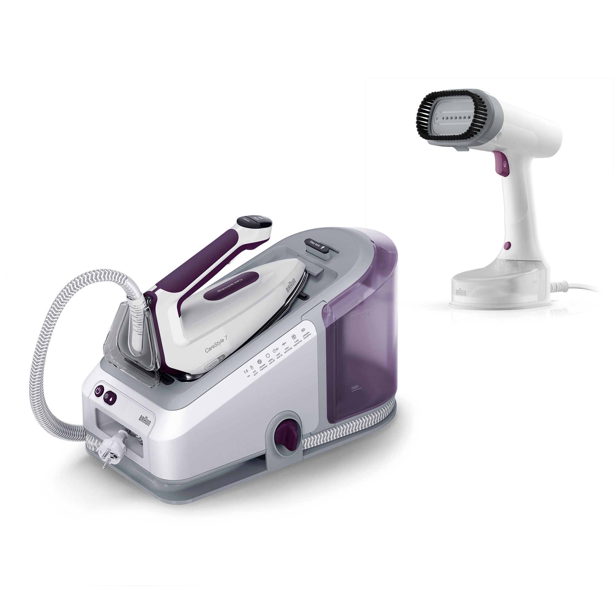 BRAUN Dampfbügelstation IS 7266 & Dampfglätter GS 5011
