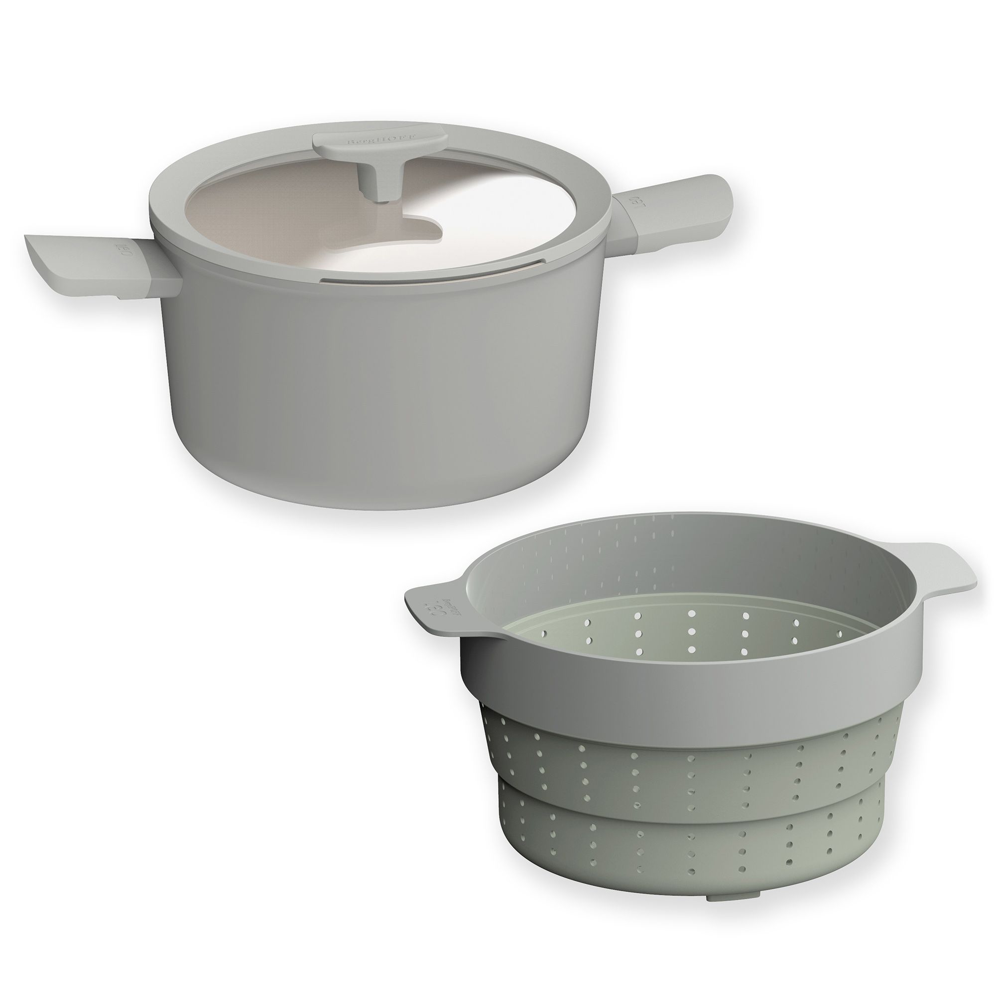 BergHOFF Leo Balance 24cm Kochtopf mit Glasdeckel inkl. Siebeinsatz