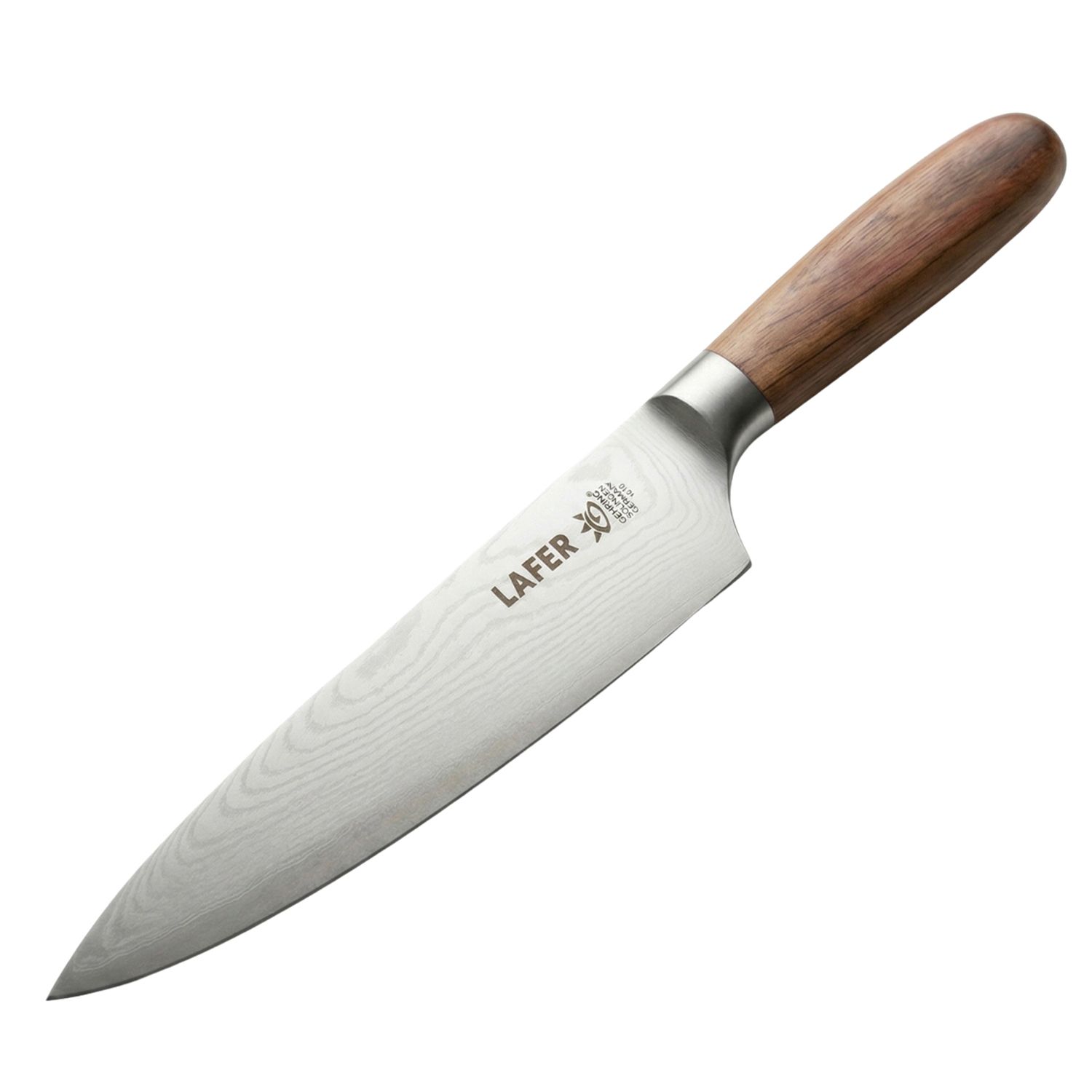 LAFER Signature Edition Kochmesser 15cm Damaststahl Klinge Griff aus Fasseiche