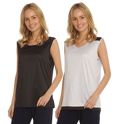 B-Ware JERYMOOD HOMEWEAR MF Jersey Interlock Tops Doppelpack