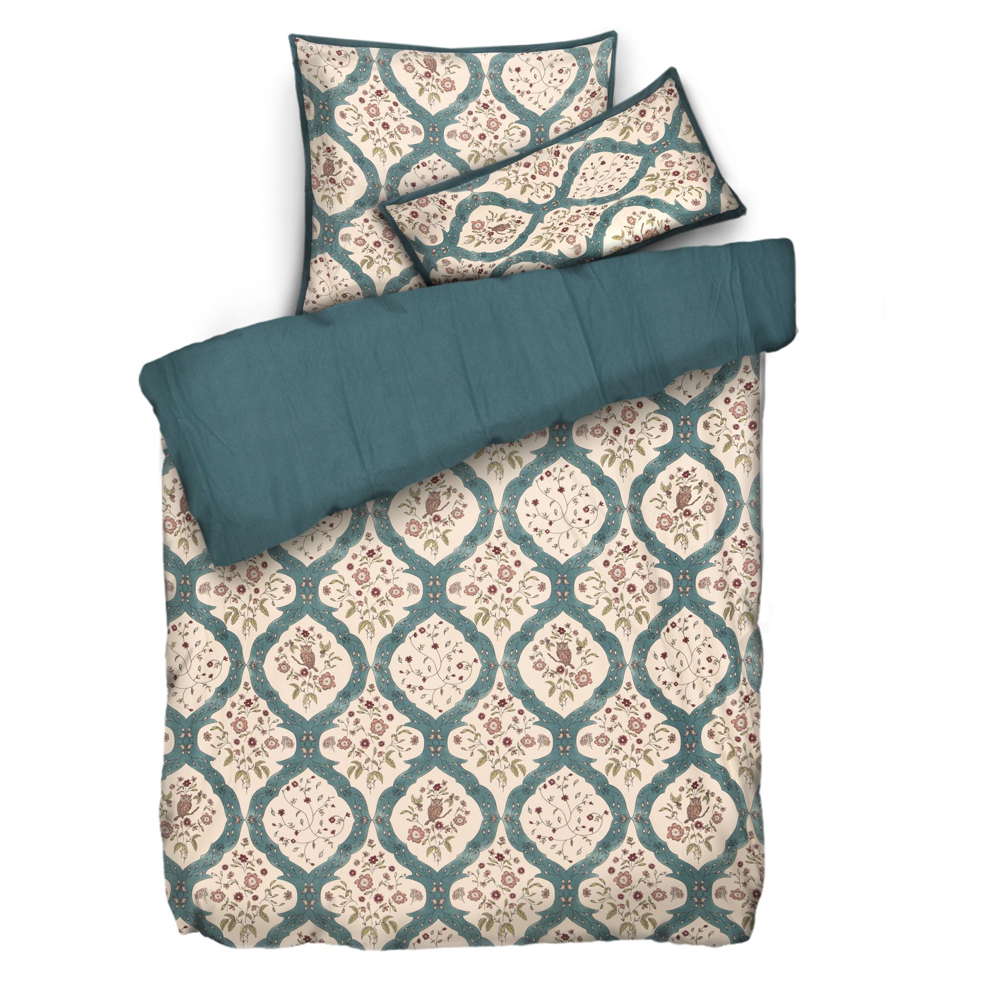 WINTERENGEL Premium Wendebettwäsche Herbst-Optik Mikrofaser Flanell Einzelbett, 3tlg.