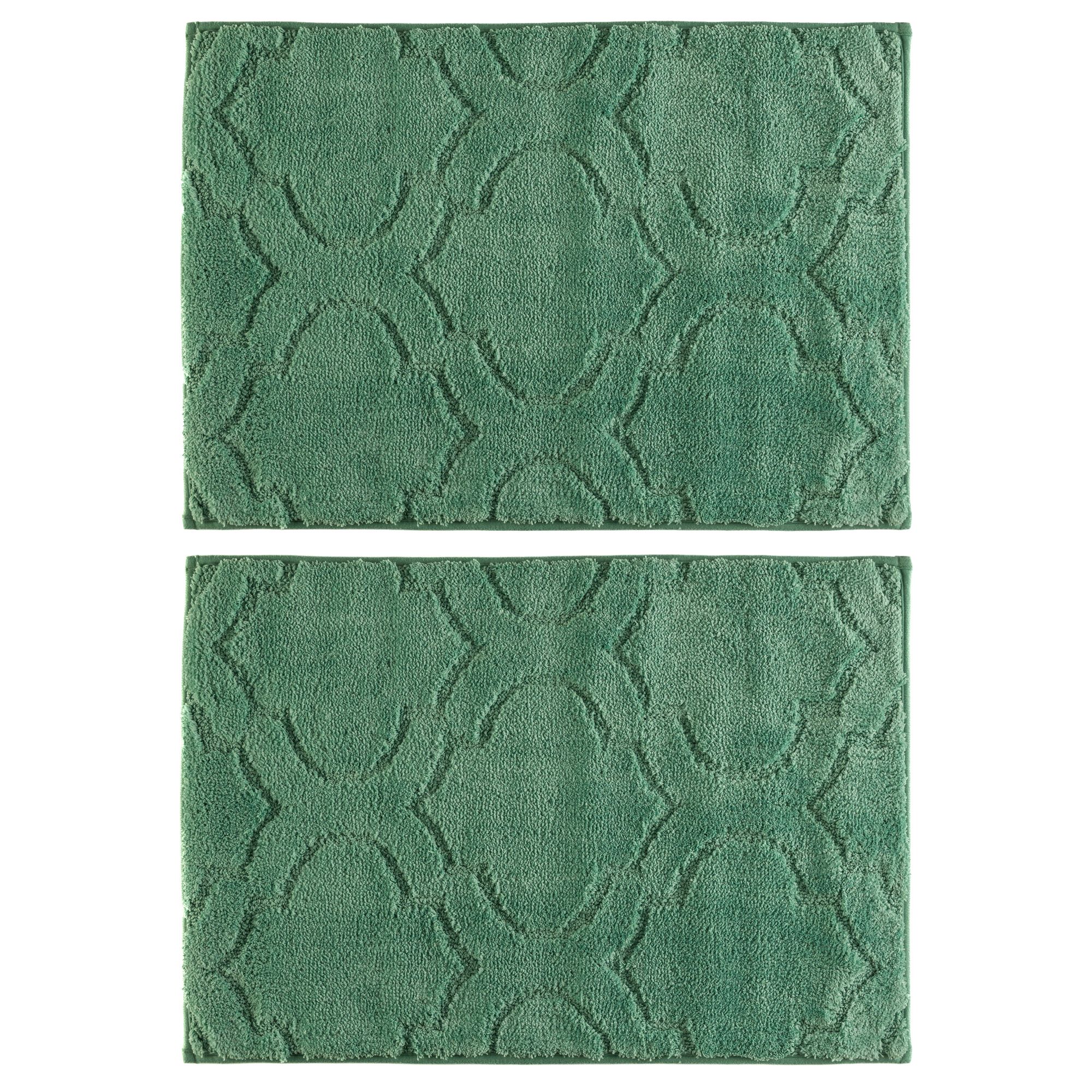 CASA FONDO 2 Fußmatten uni Struktur-Design Mikrofaser extra fein waschbar, 45x65cm