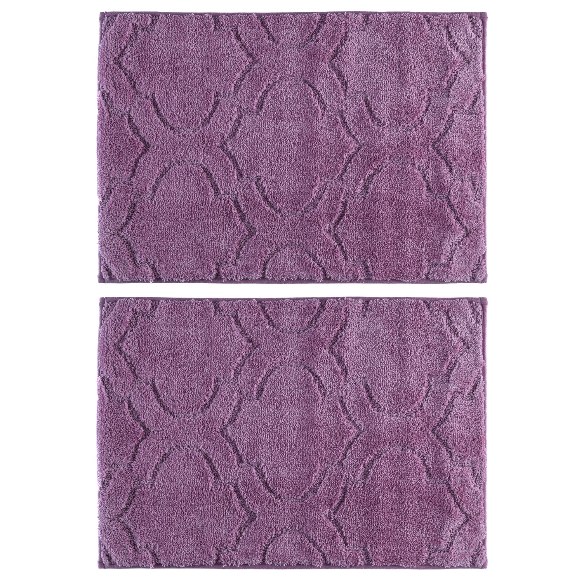 CASA FONDO 2 Fußmatten uni Struktur-Design Mikrofaser extra fein waschbar, 45x65cm