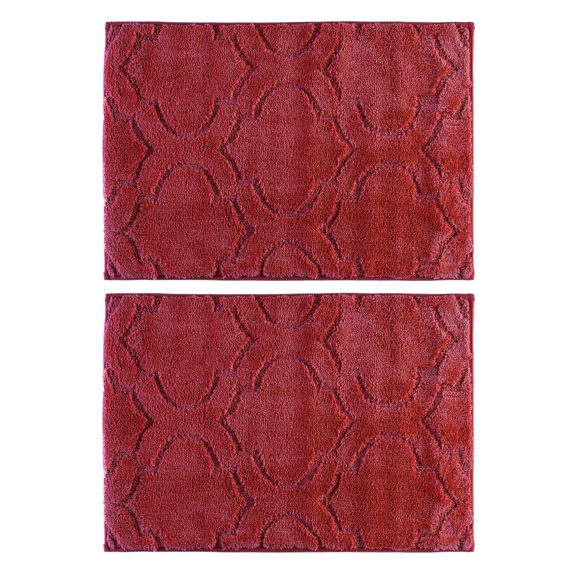 CASA FONDO 2 Fußmatten uni Struktur-Design Mikrofaser extra fein waschbar, 45x65cm