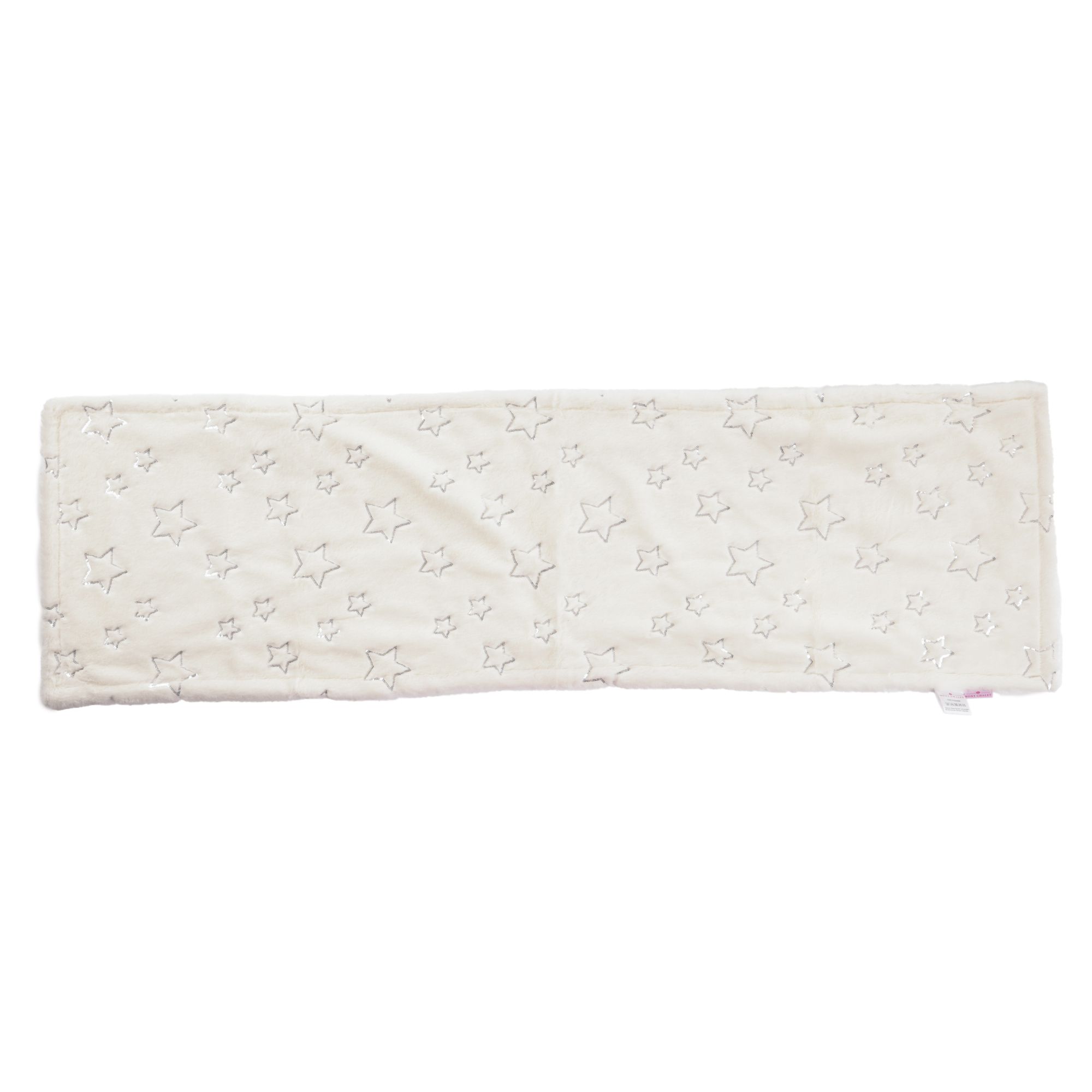 MONT CHALET 1 Tischläufer Pailletten-Sterne Fellimitat waschbar, 40x140cm