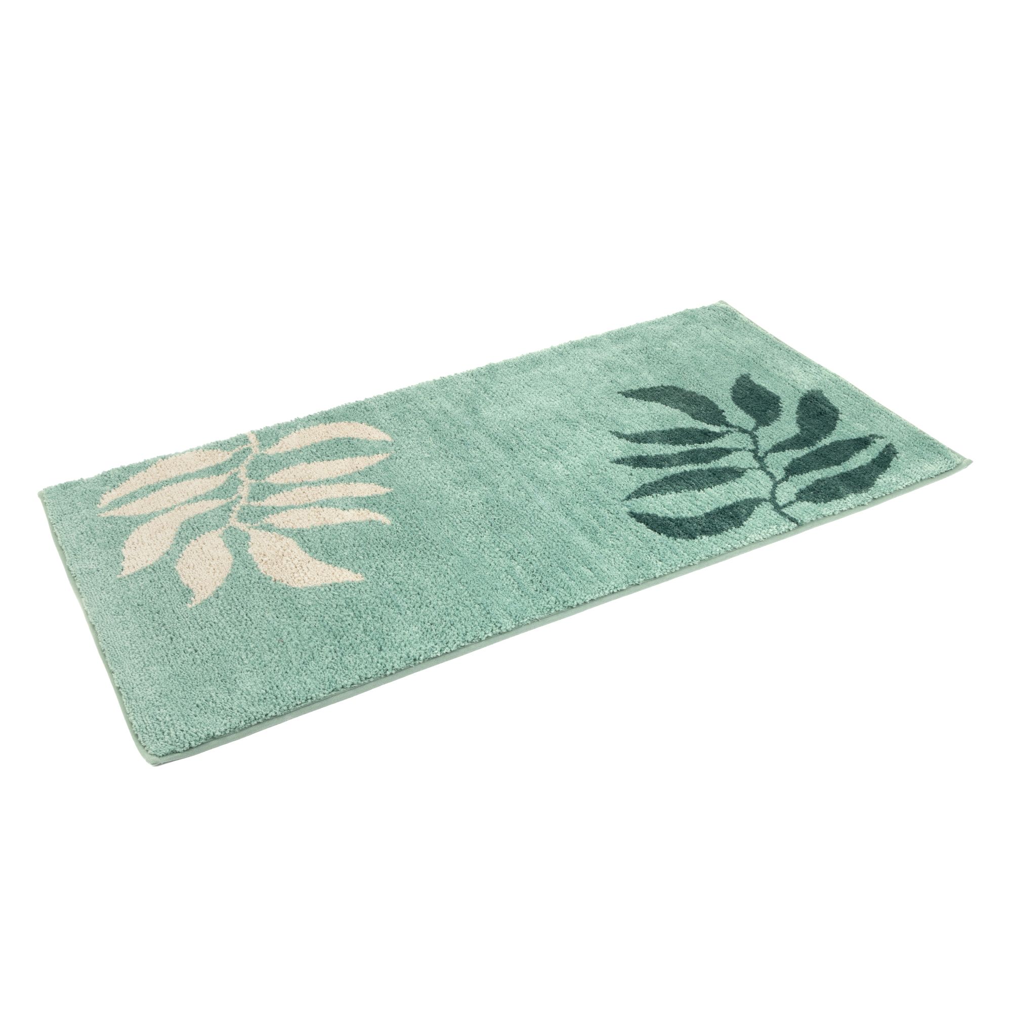 CASA FONDO 1 Läufer Blätter, 3-farbig Mikrofaser waschbar