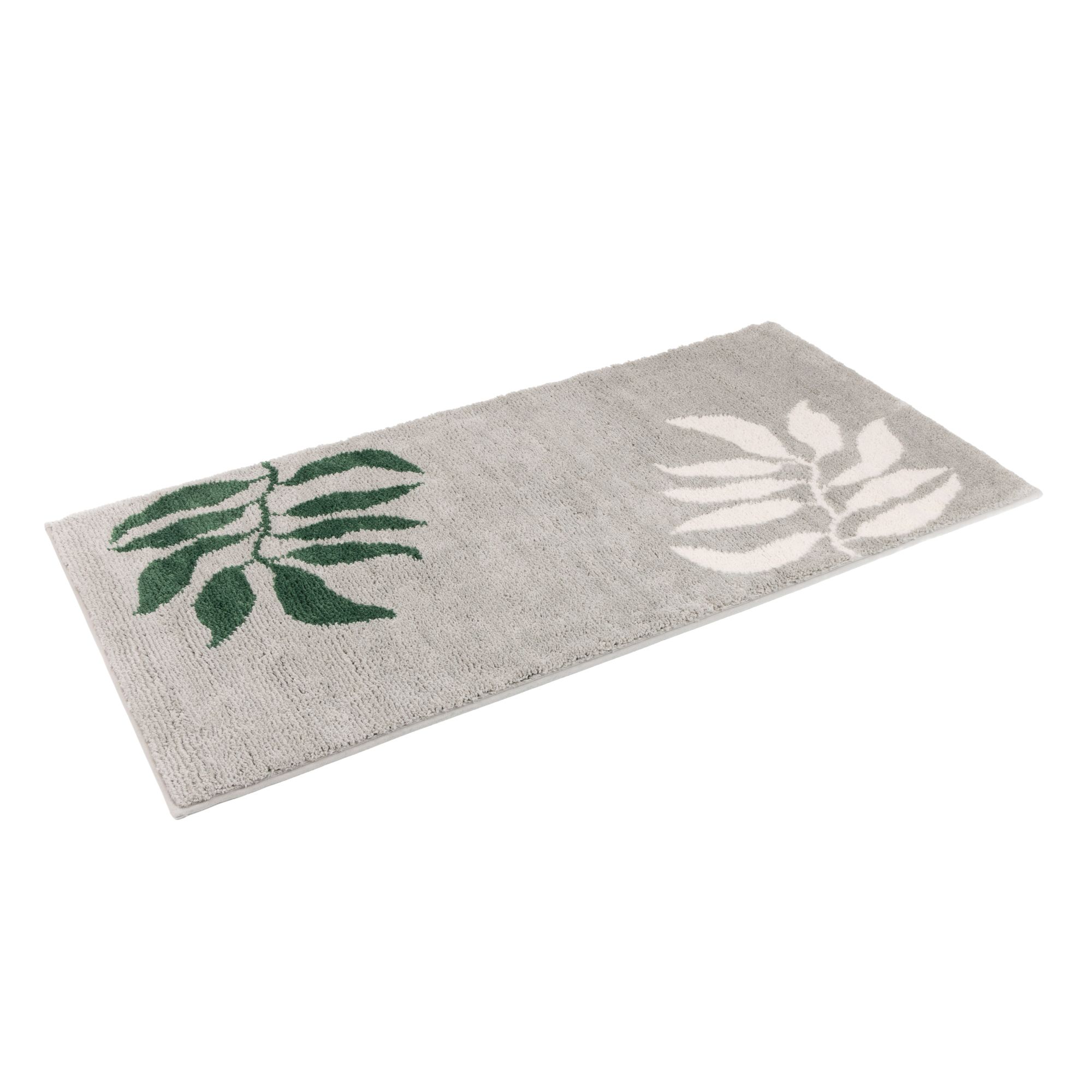 CASA FONDO 1 Läufer Blätter, 3-farbig Mikrofaser waschbar