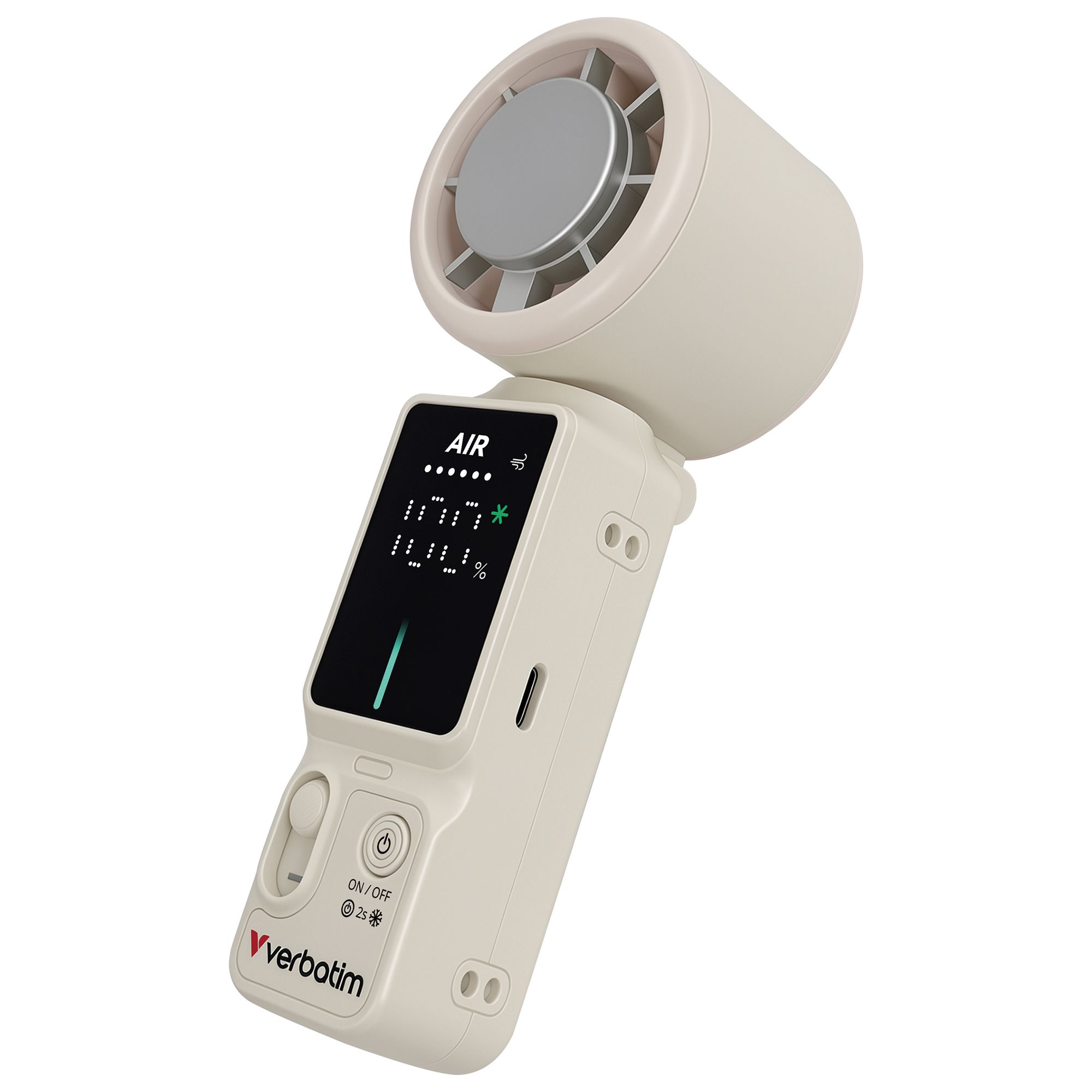 VERBATIM Handventilator ca. 7 Std. Laufzeit integr. Kühlscheibe kühlt bis 15°C