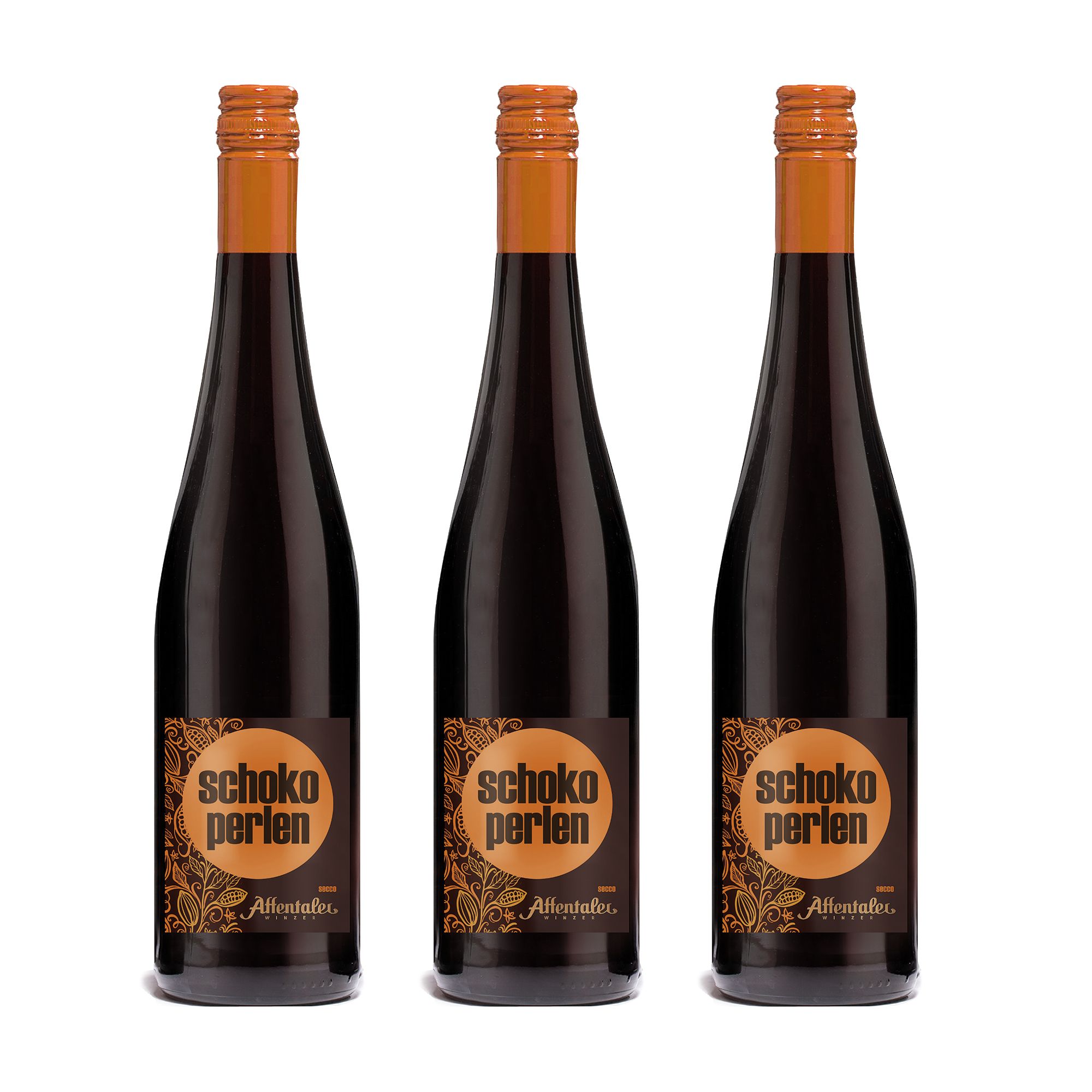 AFFENTALER WEIN Schoko Perlen Secco aus Rotwein exklusiv bei QVC Inhalt 3x 0,75l