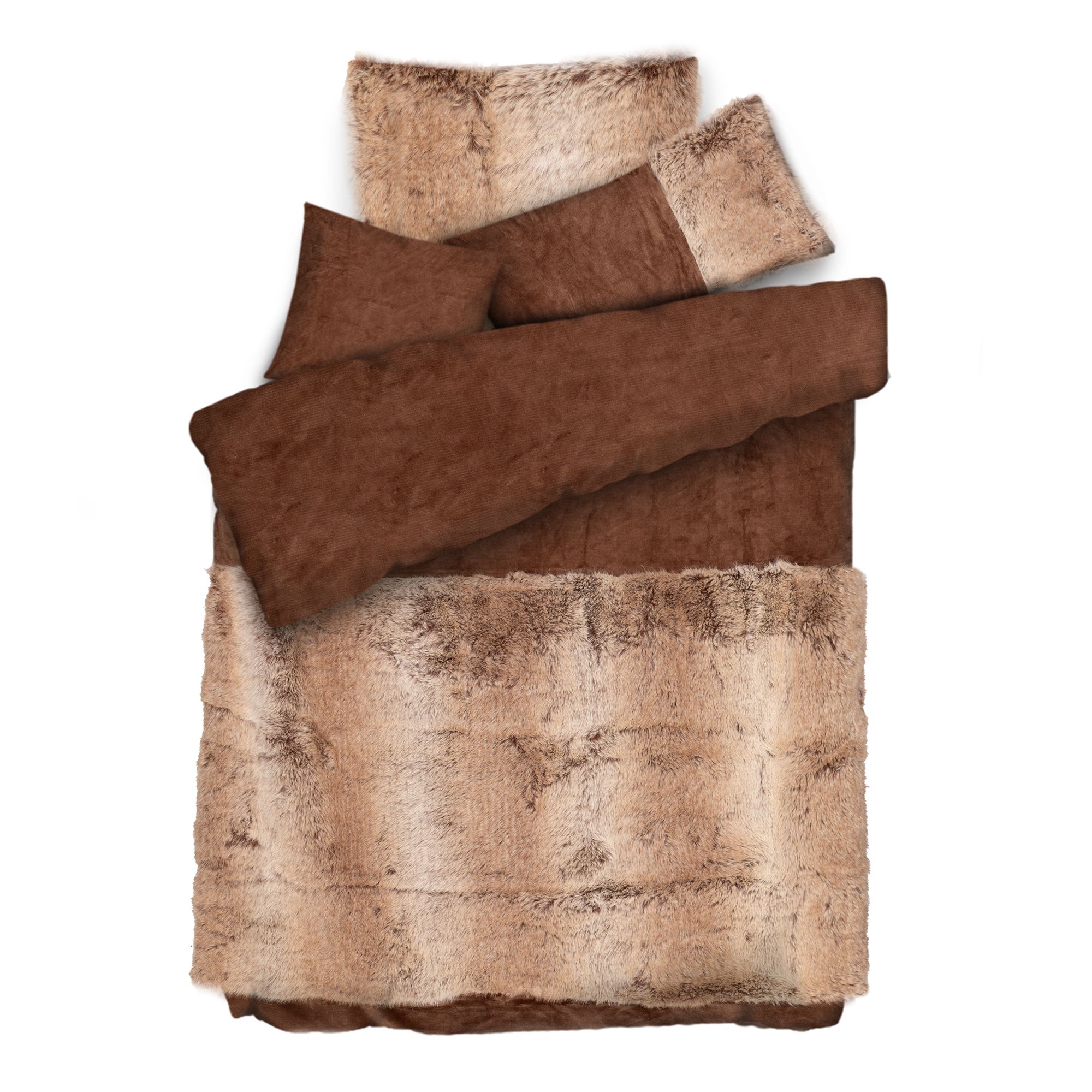 MONT CHALET Wendebettwäsche Fellimitat Mikrofaser Einzelbett, 4tlg.