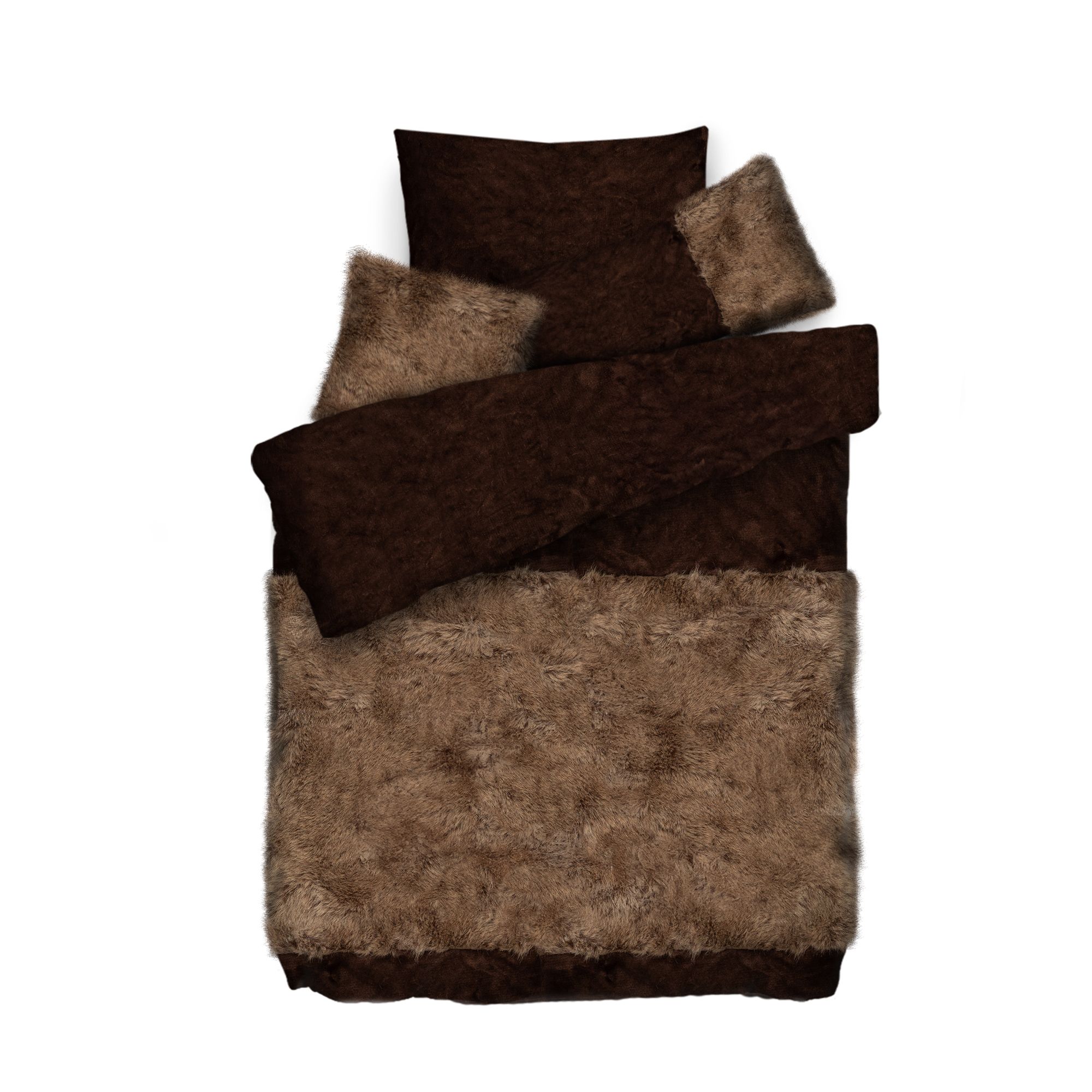 MONT CHALET Wendebettwäsche Fellimitat Mikrofaser Einzelbett, 4tlg.