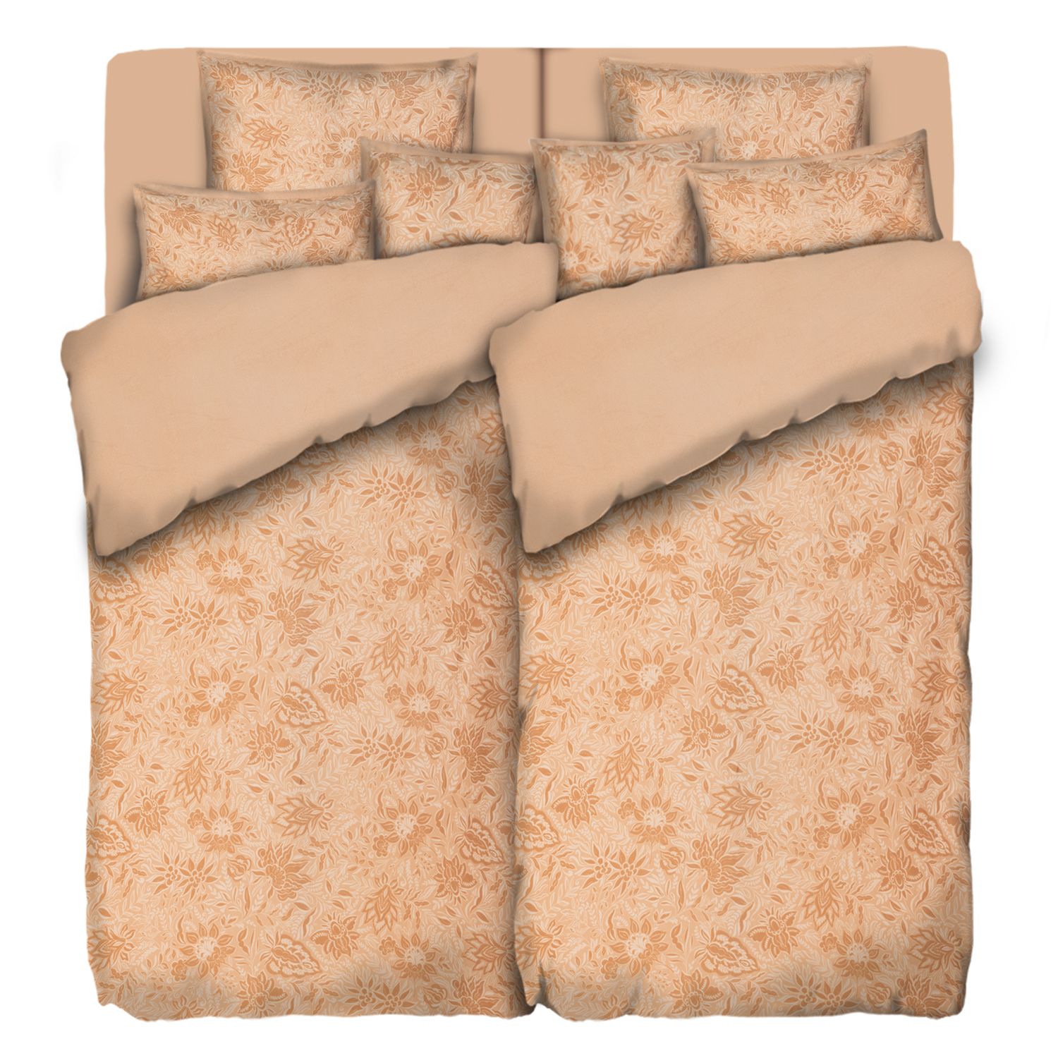 WINTERENGEL Wendebettwäsche Blumen mit Stehsaum Mikrofaser Flanell Doppelbett, 10tlg.