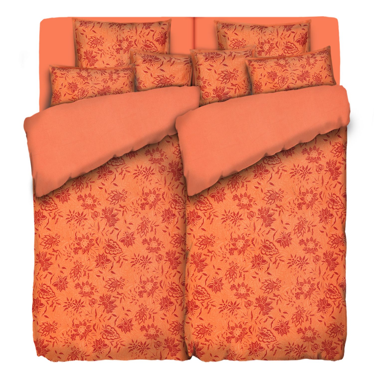 WINTERENGEL Wendebettwäsche Blumen mit Stehsaum Mikrofaser Flanell Doppelbett, 10tlg.