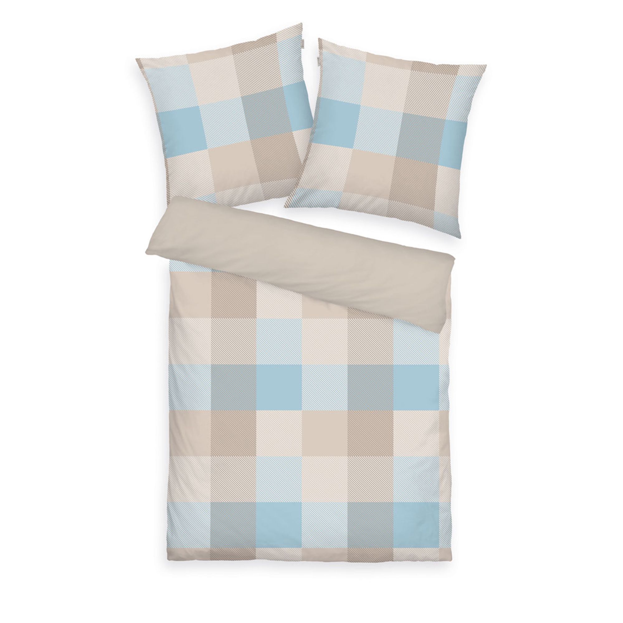 TOM TAILOR Wendebettwäsche Karo-Design Baumwoll Flanell Einzelbett