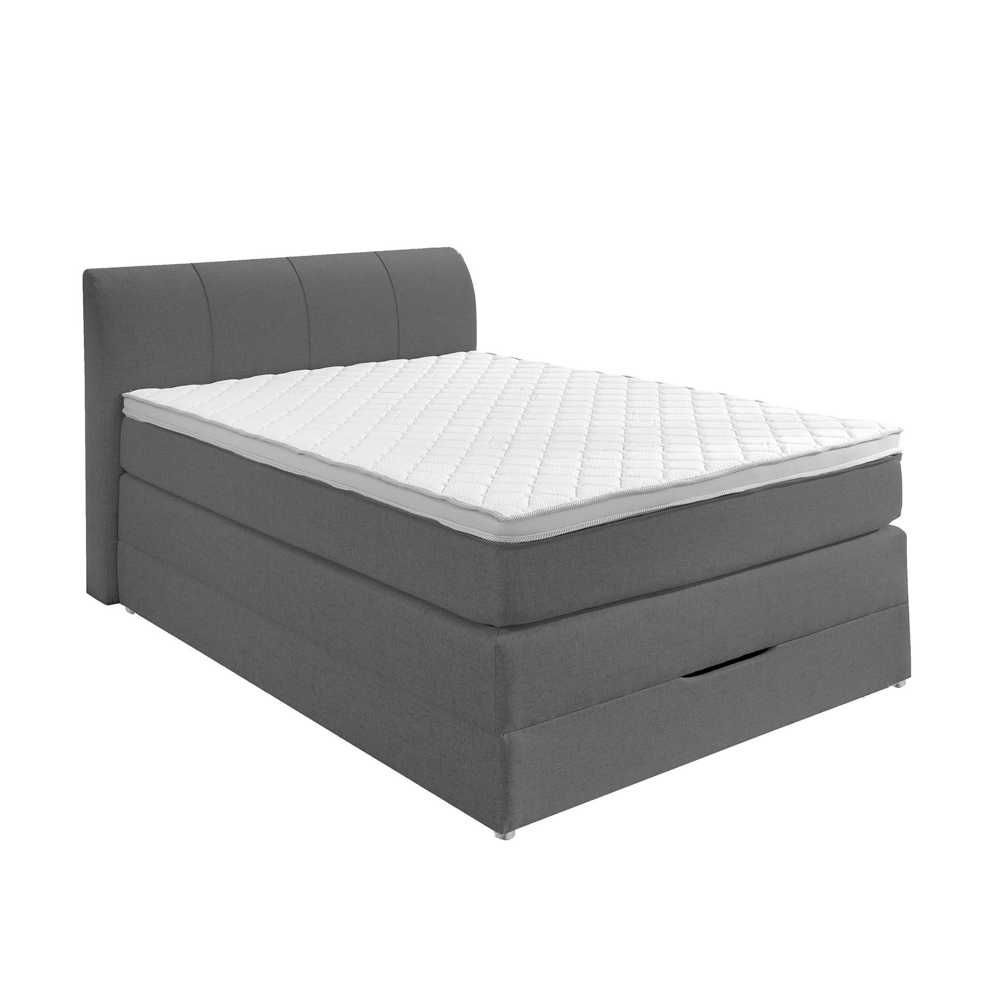 biberna® Boxspringbett Stauraumfunktion Komfort Einstiegshöhe inkl. Topper