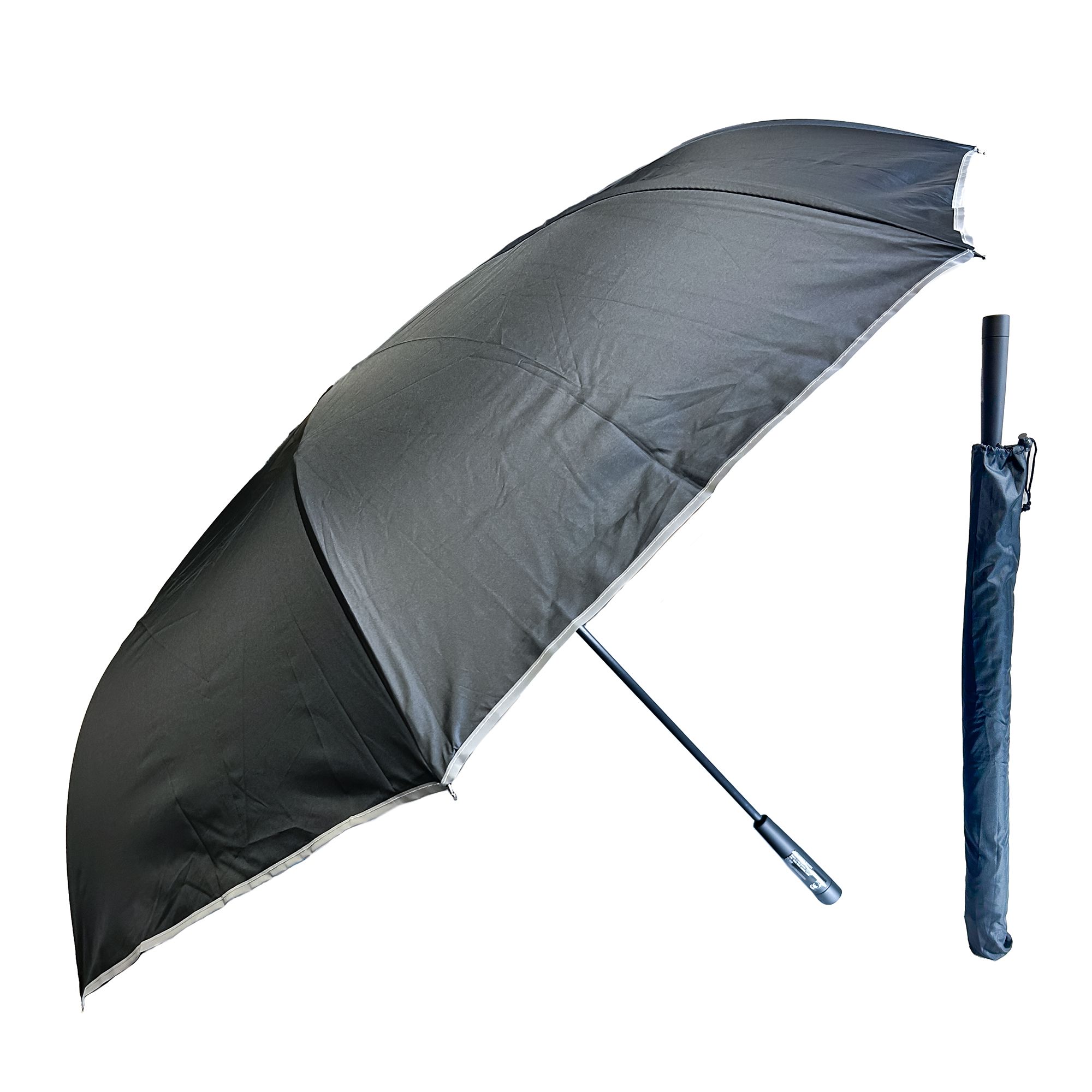 FLIPO® Stock-Regenschirm Upside/Down-Öffnung sturmsicher, LED inkl. Schutzhülle