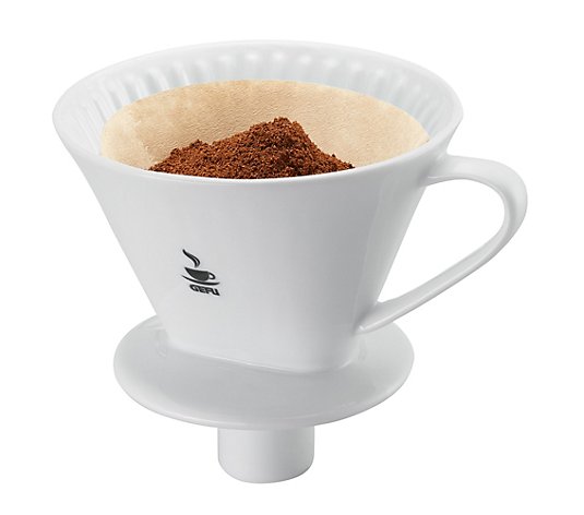 GEFU® Kaffeefilter SANDRO Gr. 4 aus Porzellan verlängerter Stutzen spülmaschinengeeignet