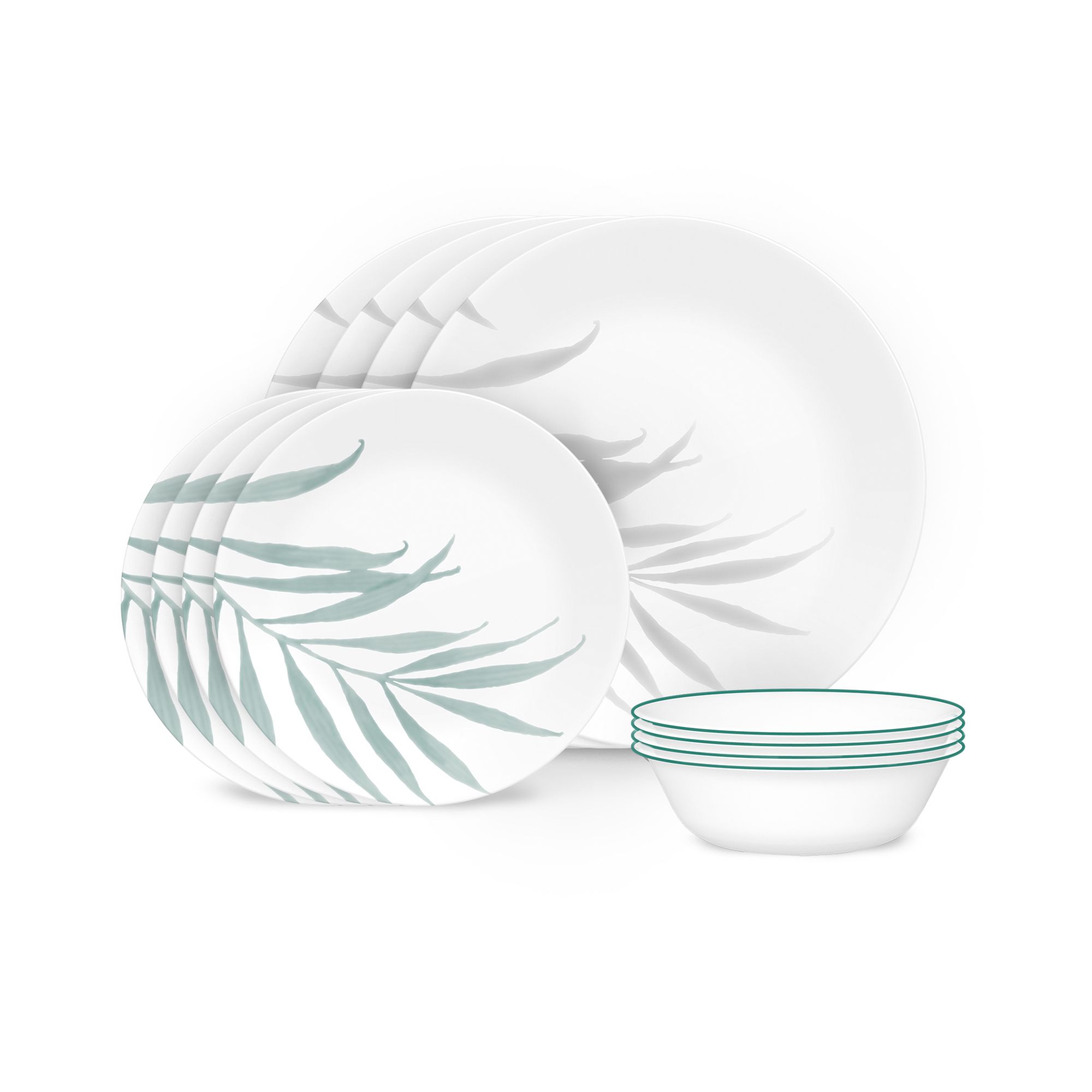 Corelle® Vitrelle Geschirr- Set, 12tlg. für 4 Personen recyceltes Glas