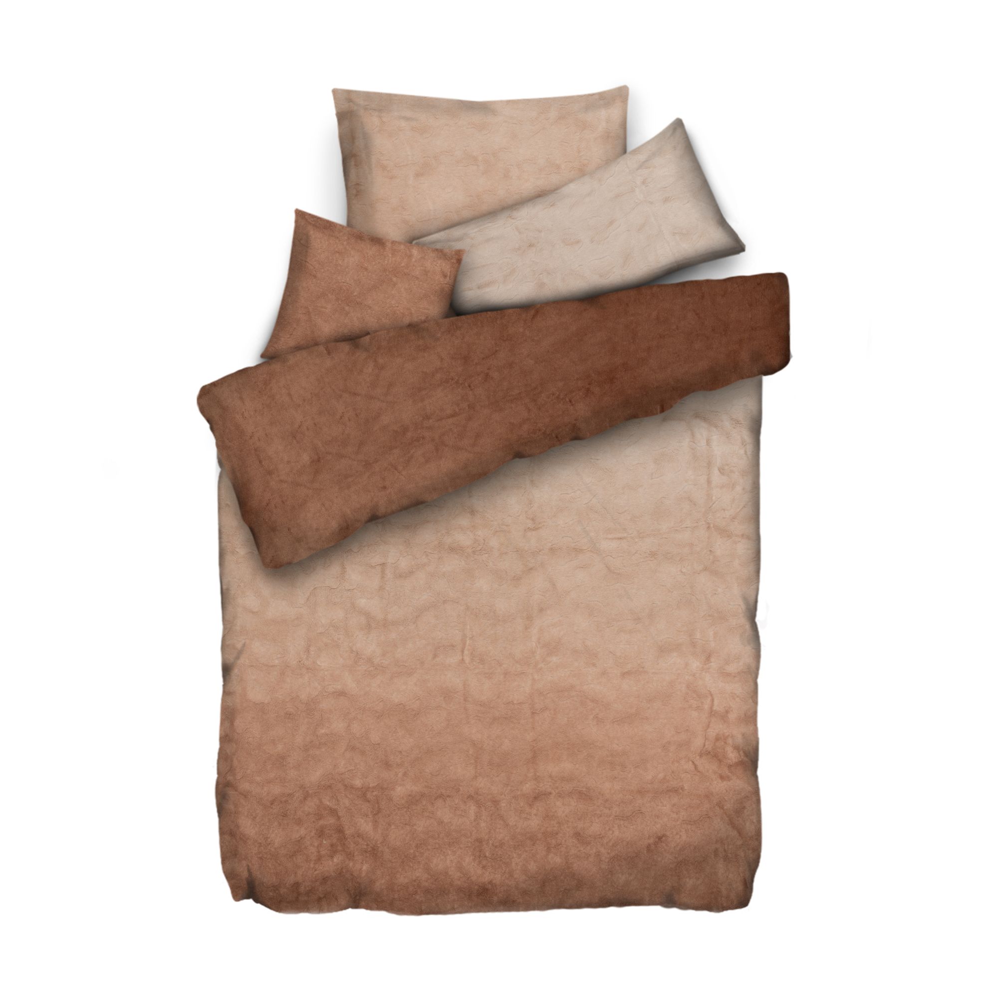 MONT CHALET Wendebettwäsche Farbverlauf Mikrofaser Fellimitat Einzelbett, 4tlg.