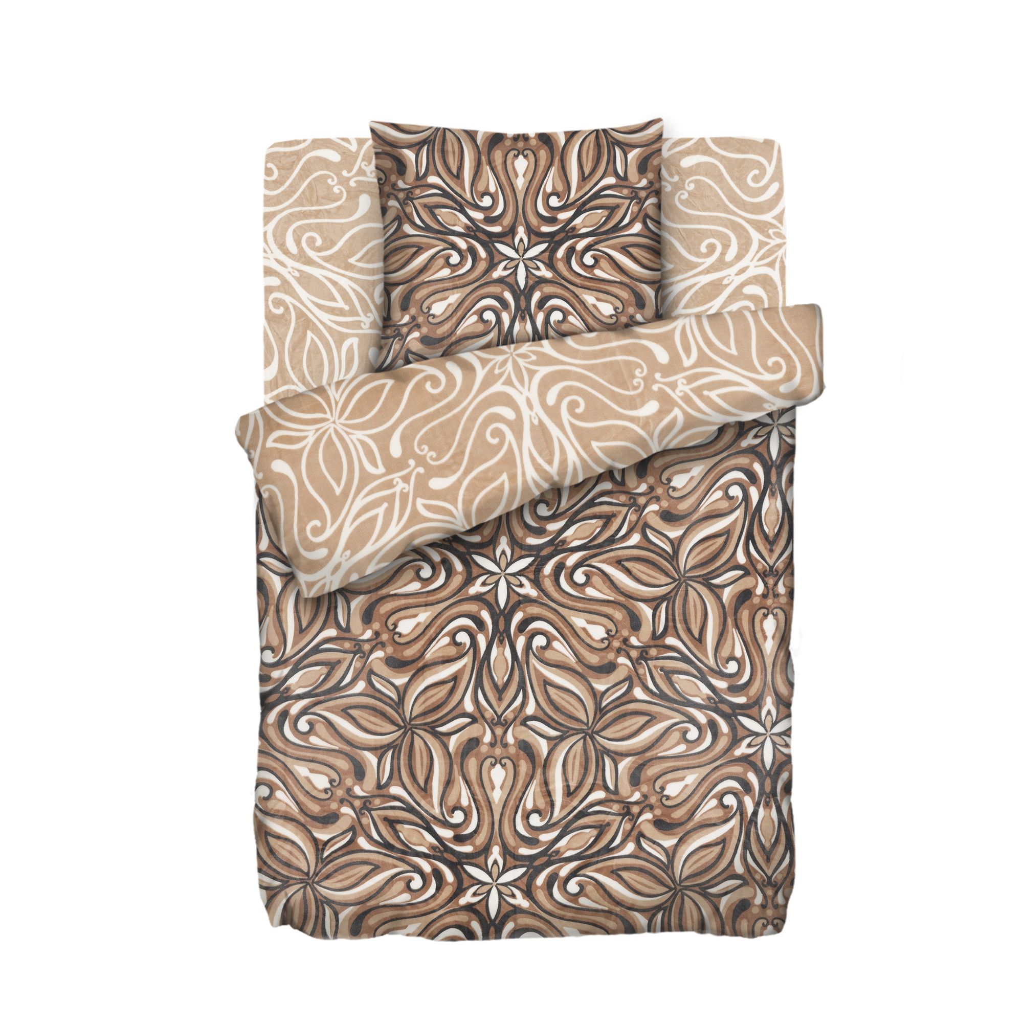 MONT CHALET Wendebettwäsche & bedrucktes Bettlaken Mikrofaser Chinchilla Einzelbett, 3tlg.