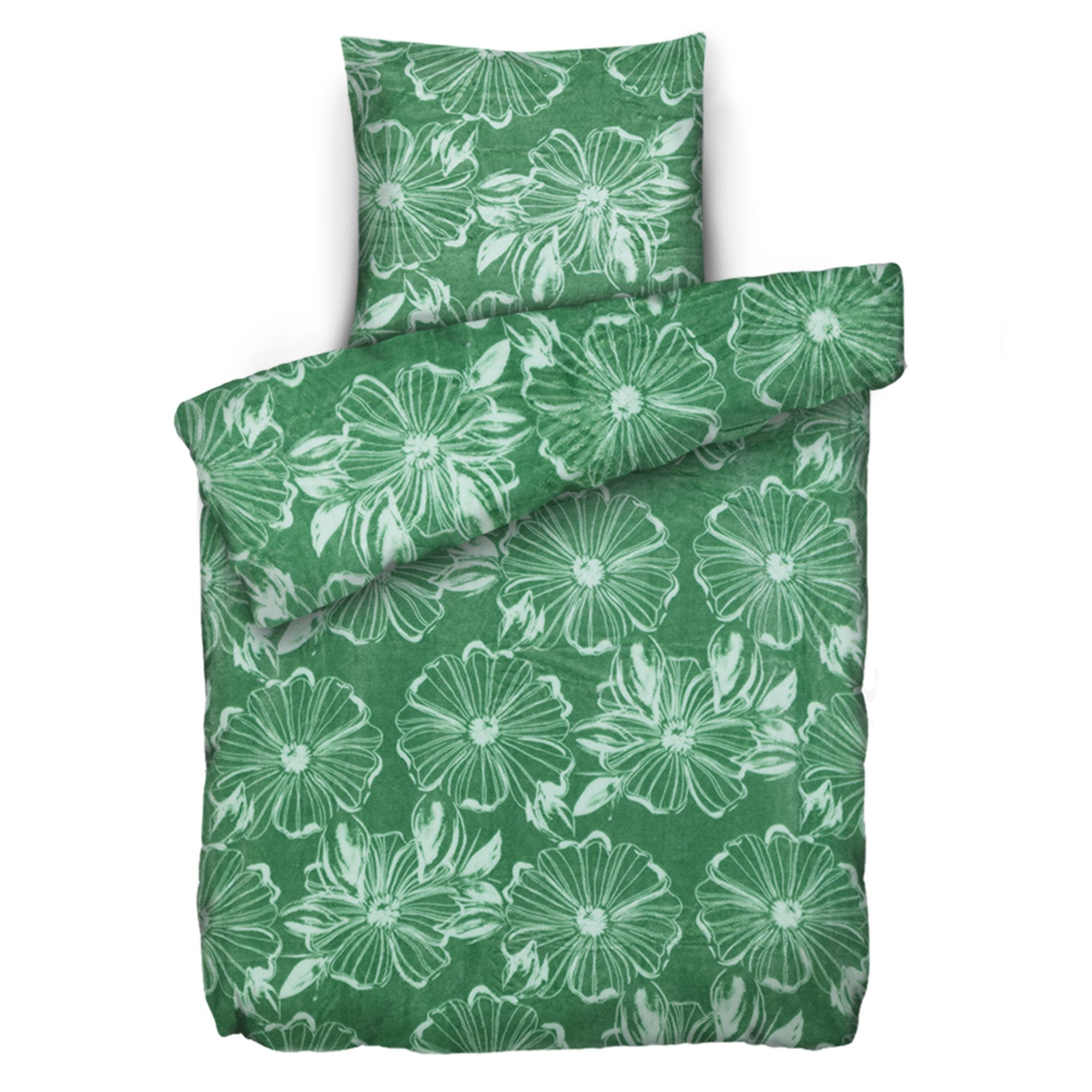 BADIZIO Classic Bettwäsche Gänseblümchen Mikrofaser Plüsch Einzelbett, 2tlg.