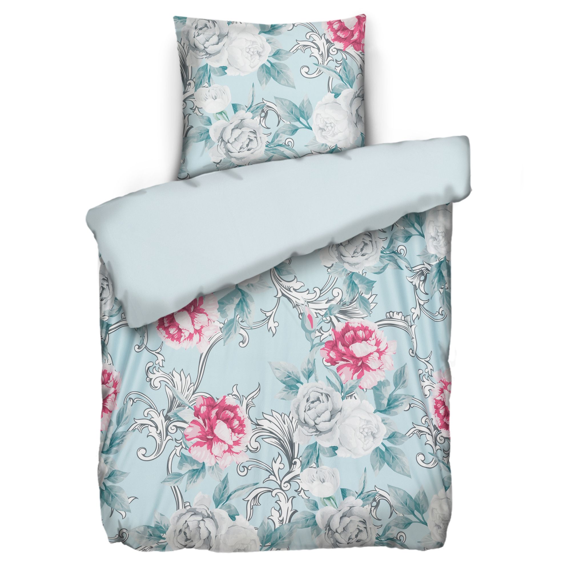 WINTERENGEL Wendebettwäsche Rosenranke Mikrofaser Flanell Einzelbett, 2tlg.