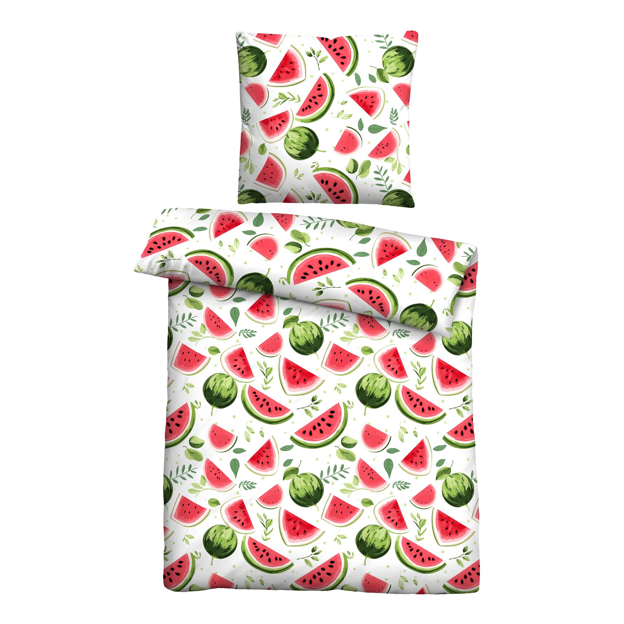 Castell® Bettwäsche Wassermelone Baumwoll Renforcé Einzelbett, 2tlg.