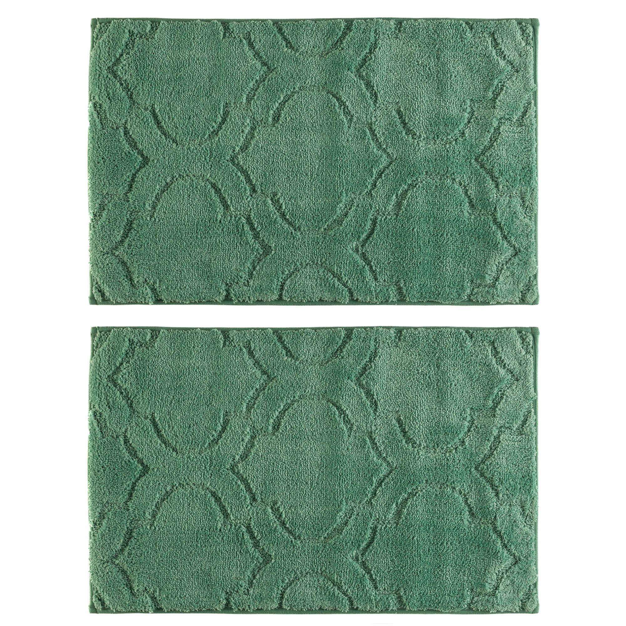 CASA FONDO 2 Fußmatten uni Struktur-Design Mikrofaser extra fein waschbar, 50x80cm