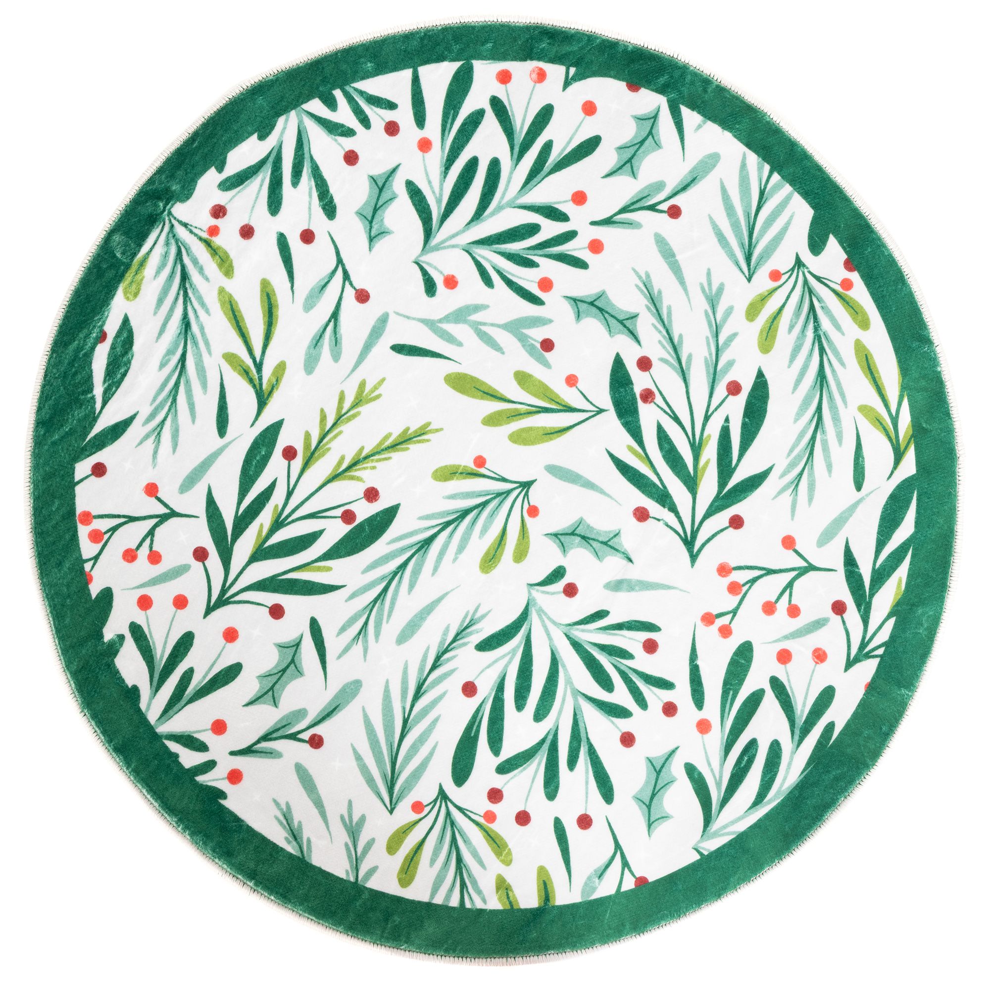 CASA FONDO Weihnachtsbaumteppich Imitate Silk Mikrofaser Digitaldruck