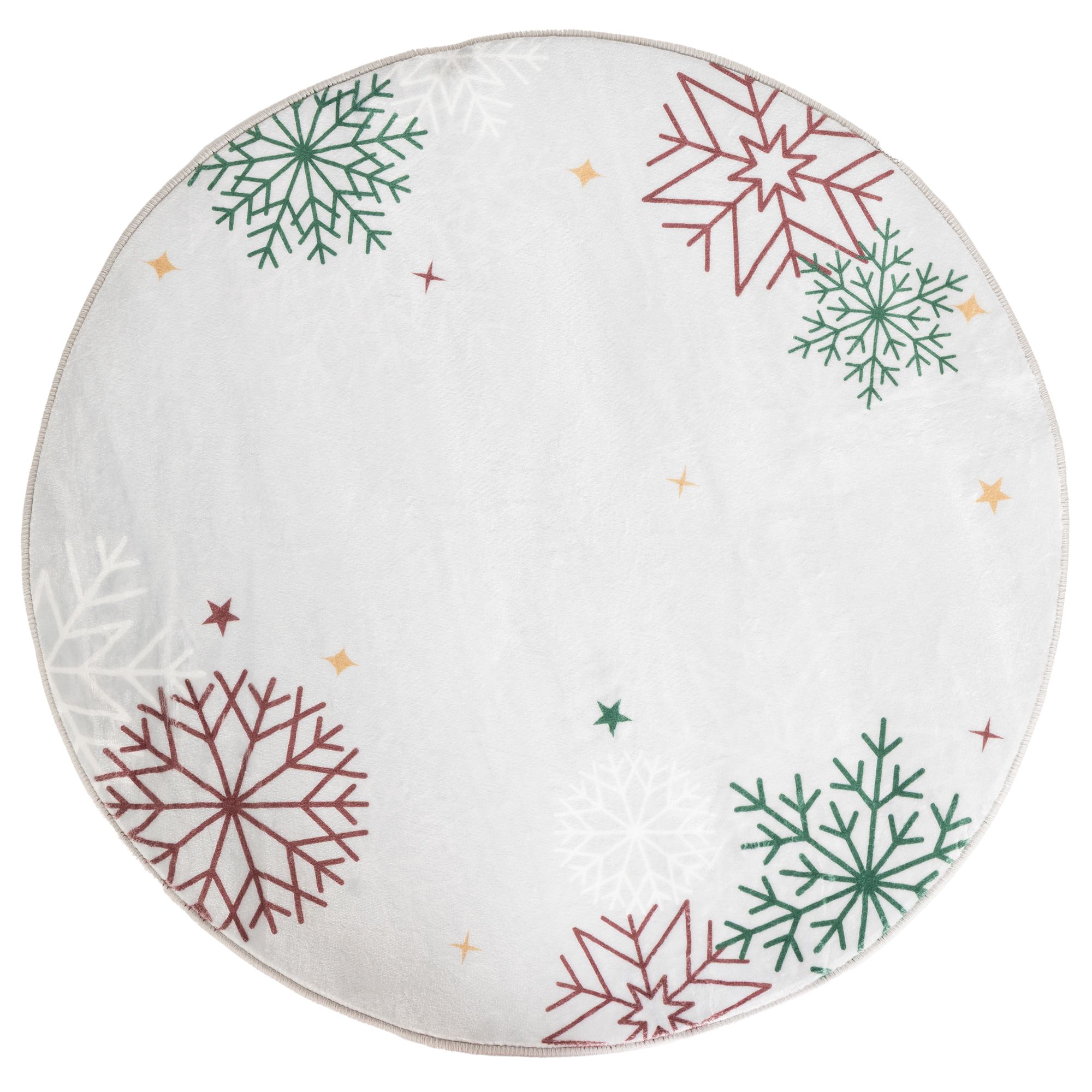 CASA FONDO Weihnachtsbaumteppich Imitate Silk Mikrofaser Digitaldruck