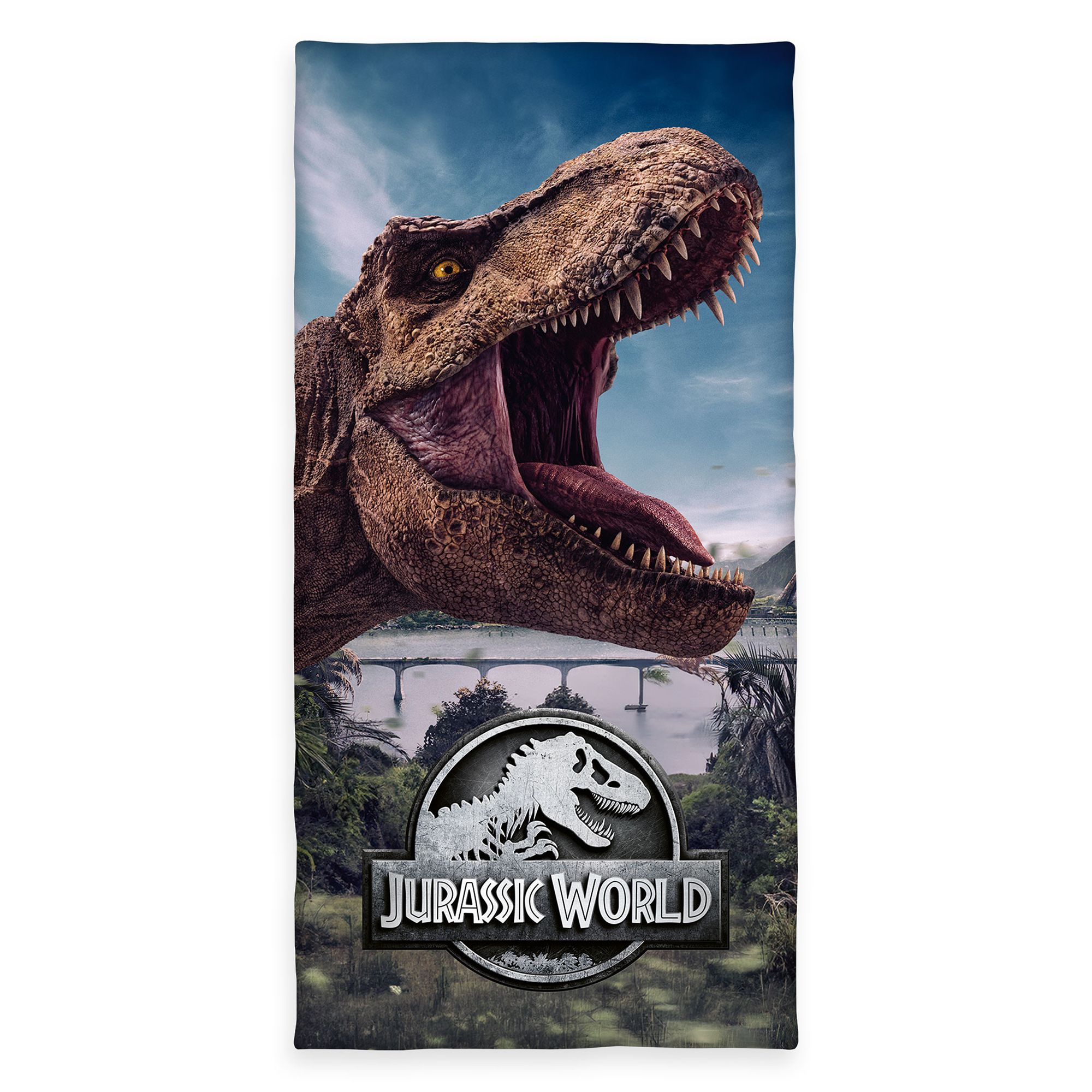 JURASSIC WORLD Badetuch Tyrannosaurus Baumwoll Velours ca. 75x150cm