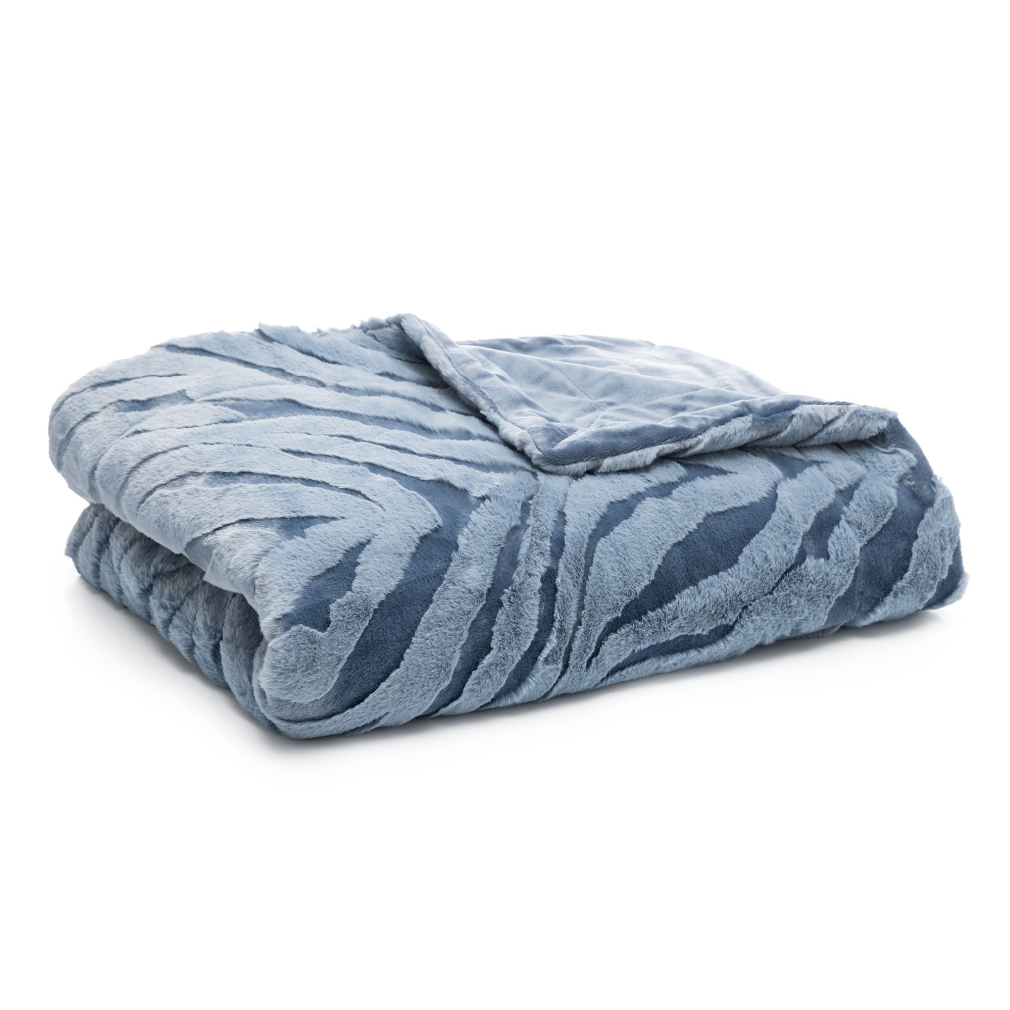 MONT CHALET 1 leichtes Fellplaid Glanzstreifen Hoch/Tief-Animal-Look waschbar, 150x200cm