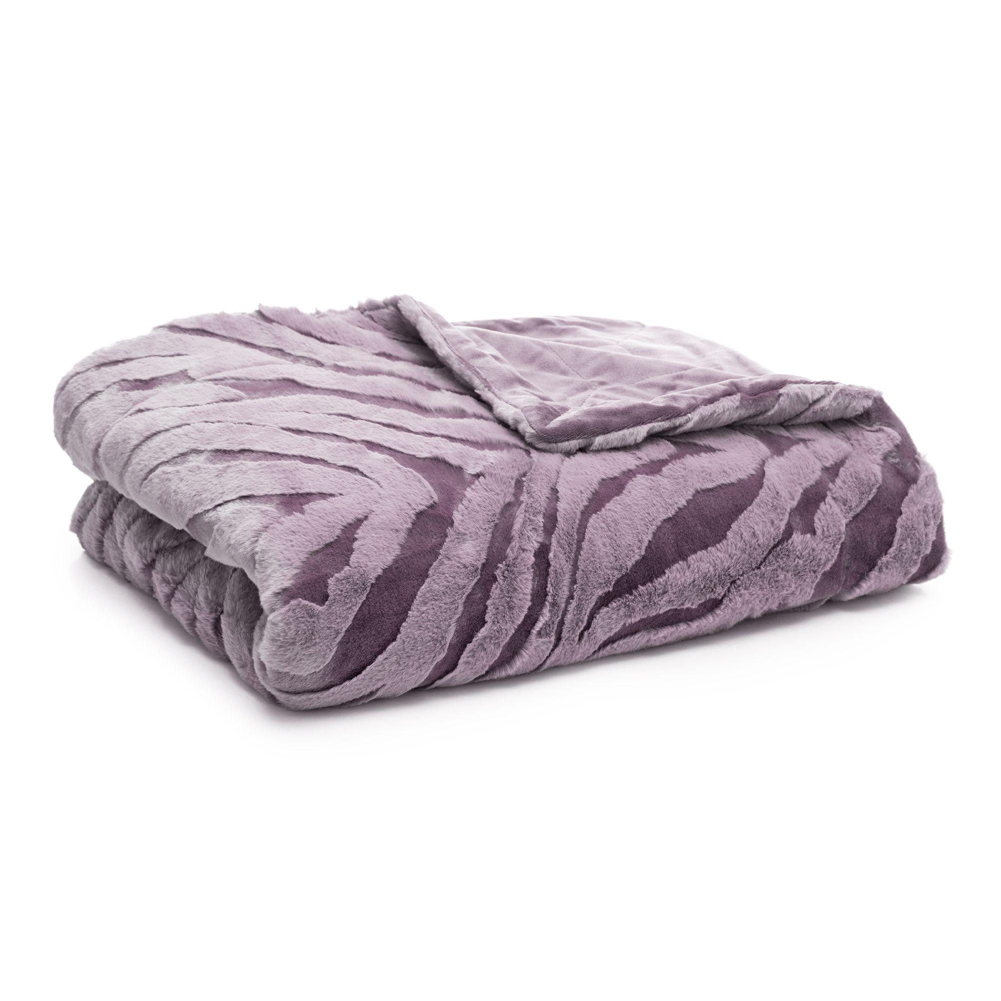 MONT CHALET 1 leichtes Fellplaid Glanzstreifen Hoch/Tief-Animal-Look waschbar, 150x200cm