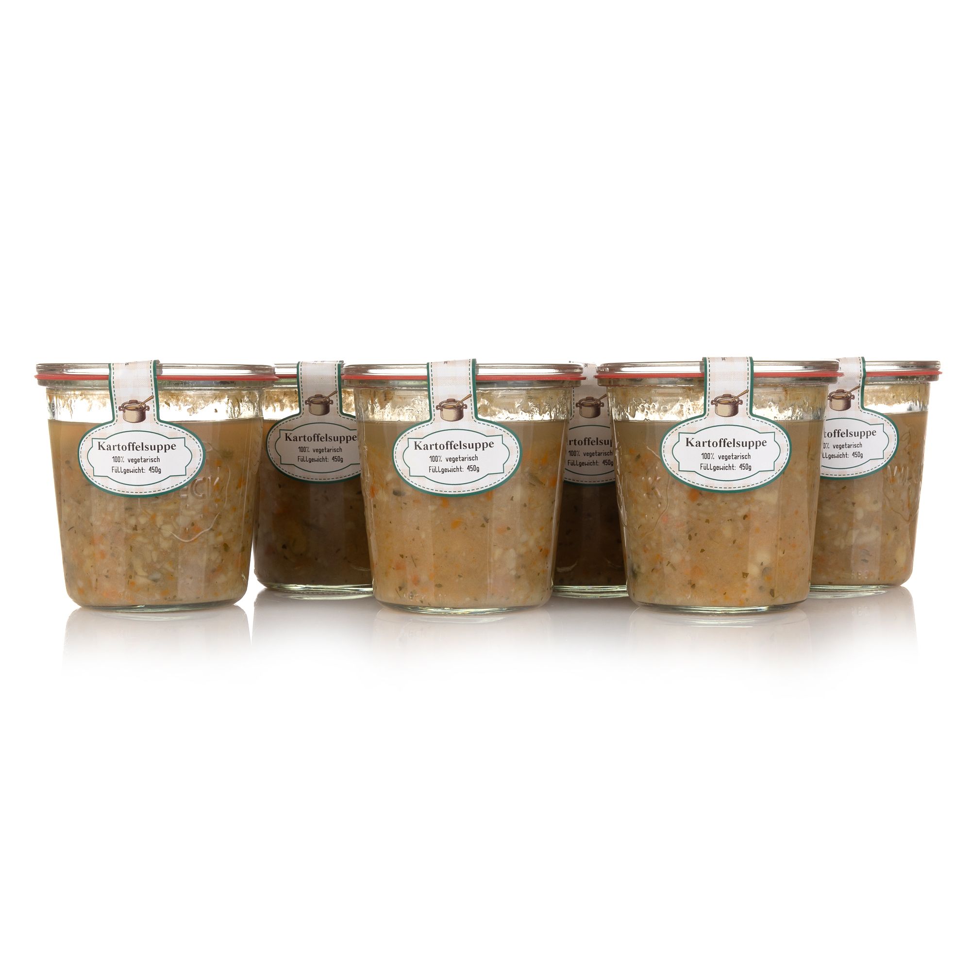 ALTE HEIMATKÜCHE Erbsensuppe und / oder Kartoffelsuppe in Weckgläsern Inhalt 6x 450g