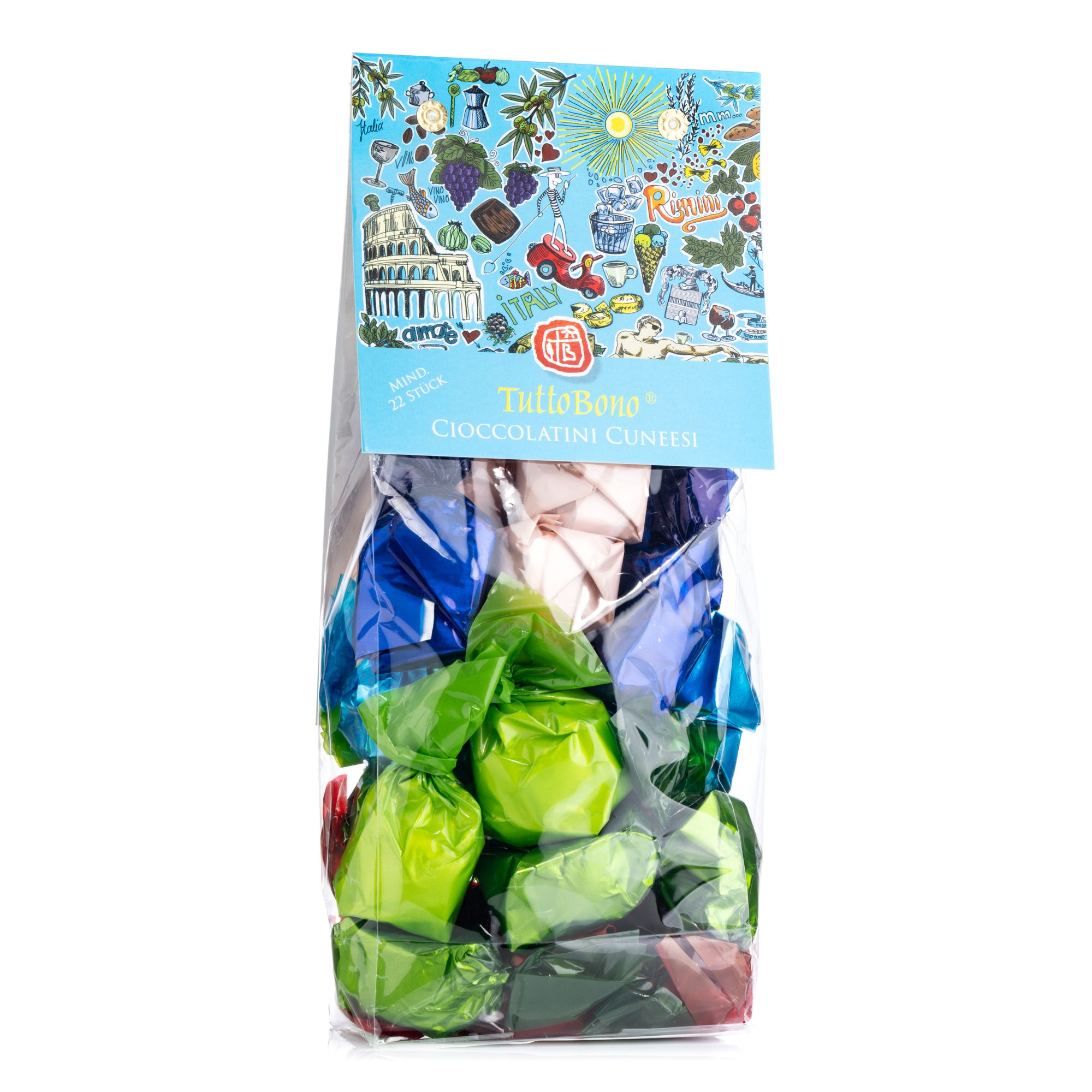 TUTTOBONO® Cuneesi-Schokoladen- pralinen Mix 6 versch Sorten mit Alkohol Inhalt 500g; 22 Stk.