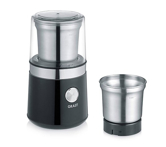 GRAEF. Kaffee-/Gewürzmühle CM 102 Edelstahl/Kunststoff One-Touch-Bedienung