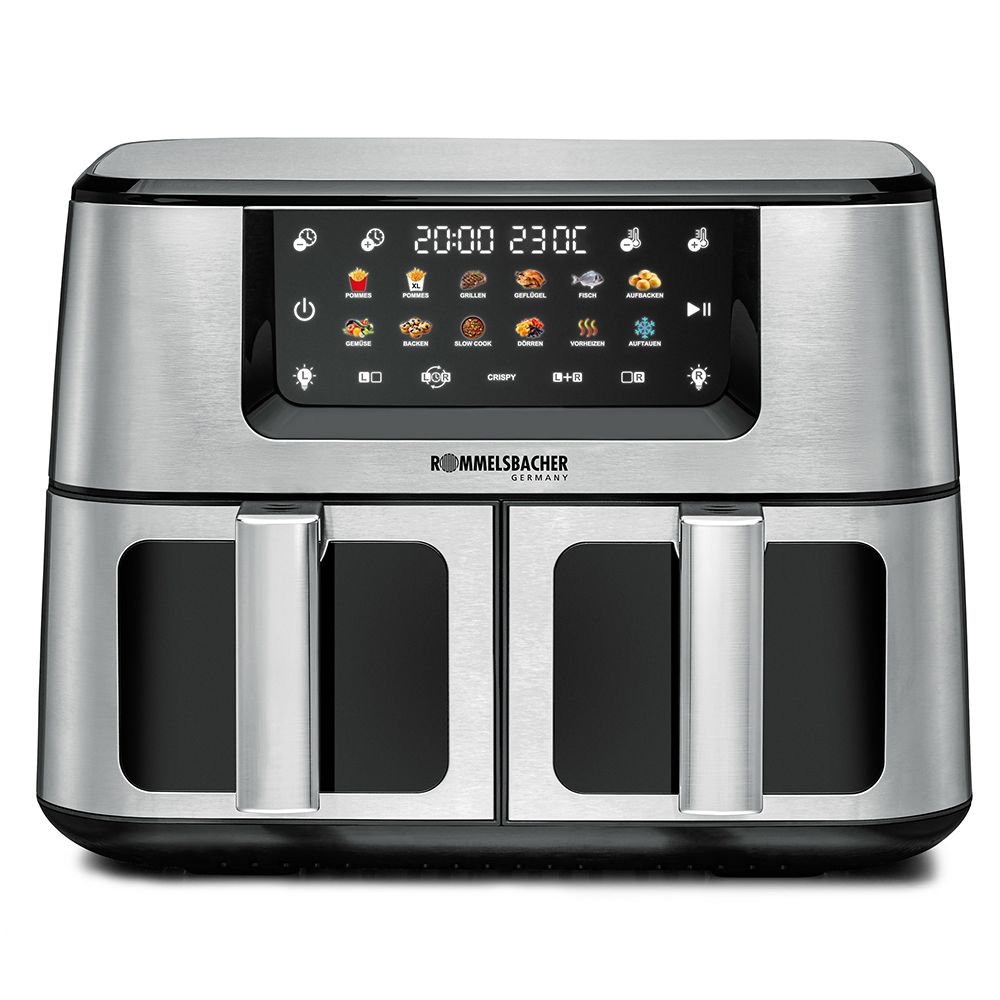 ROMMELSBACHER FRH 2650 XXL Heißluftfritteuse 12 Programme 11L Volumen, 2.700W